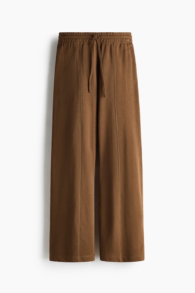 Wide-Leg Joggers - Dark brown/Truffle gray/Light gray melange - 1