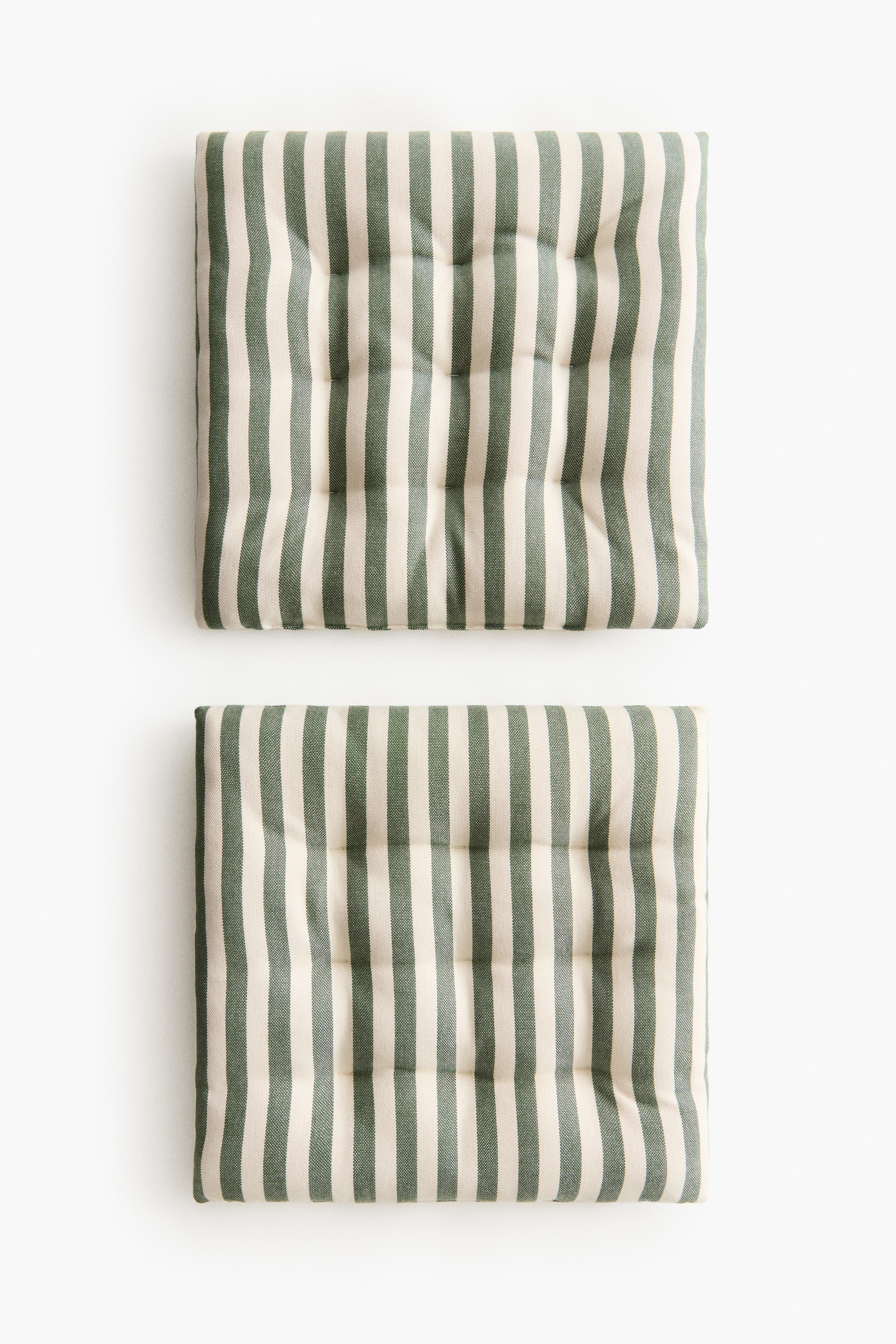 2-pack Outdoor Seat Cushions - Khaki green/striped/Beige/striped/Dark gray/striped/Yellow/striped/Orange/striped/Blue/striped