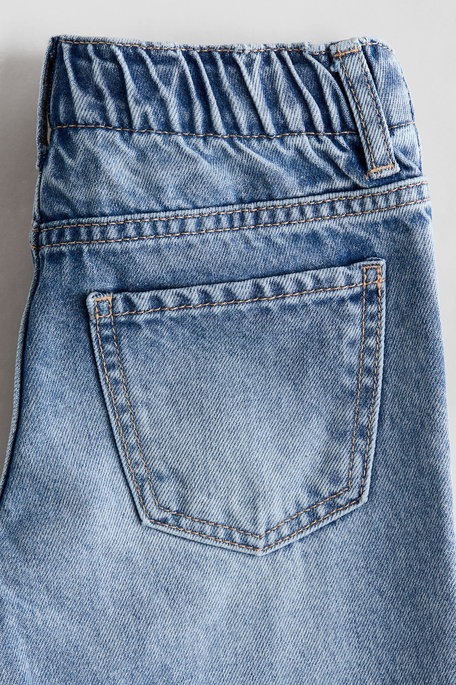 Детские джинсы H&M Charm-Detail Wide-Leg, цвет: Джинсовый синий — фото 4