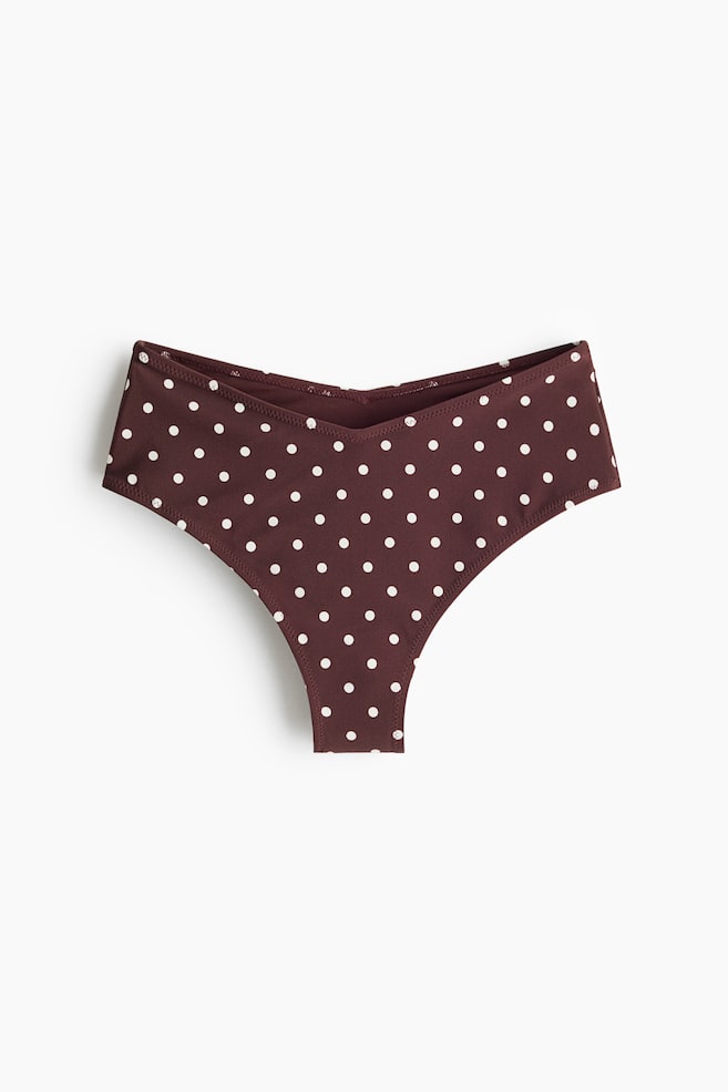 Braga de bikini cheeky - Marrón oscuro/Lunares/Crema/Beige/Estampado de leopardo/Negro/Amarillo claro - 1