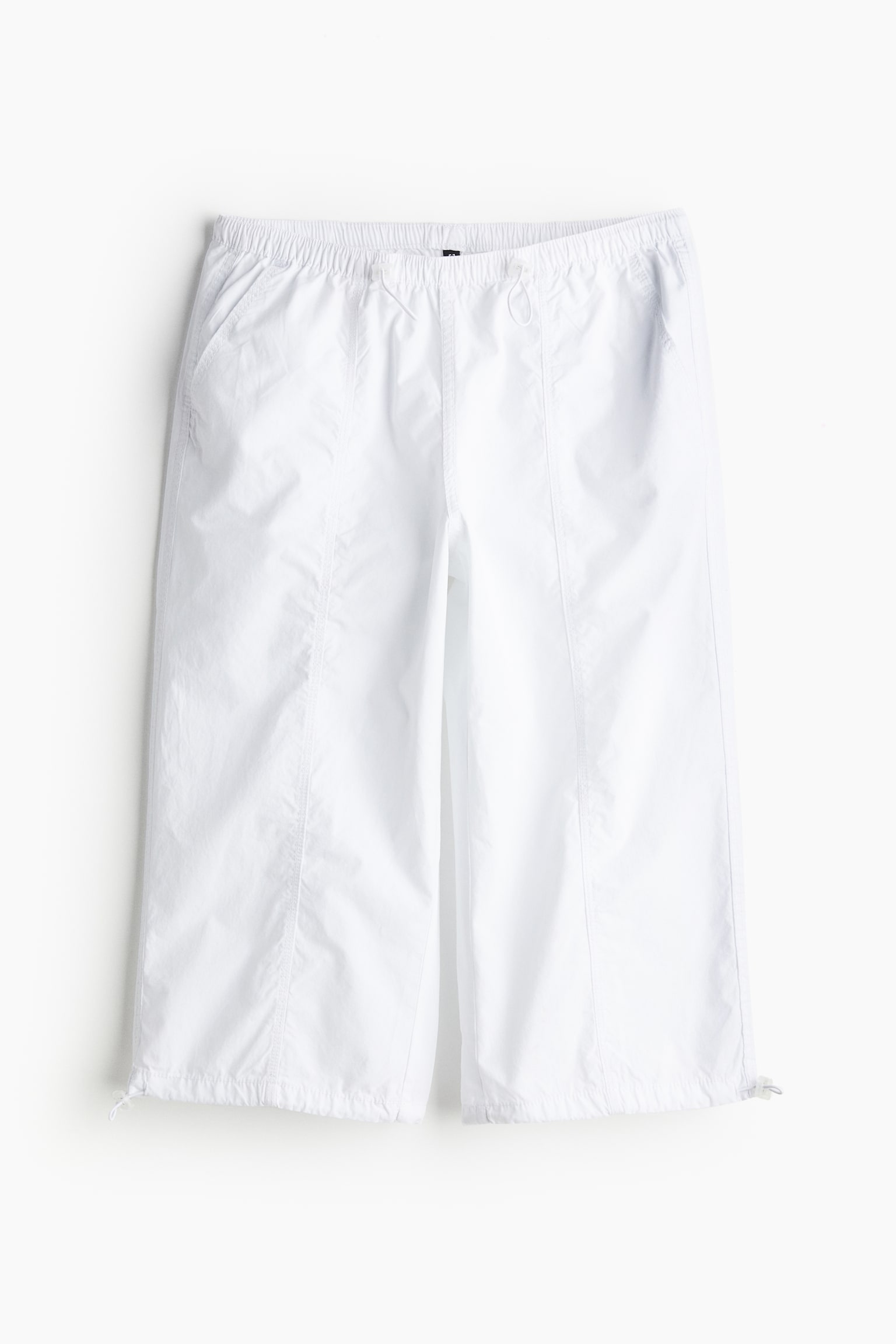 Cargo Capri Pants - White/Greige - 2