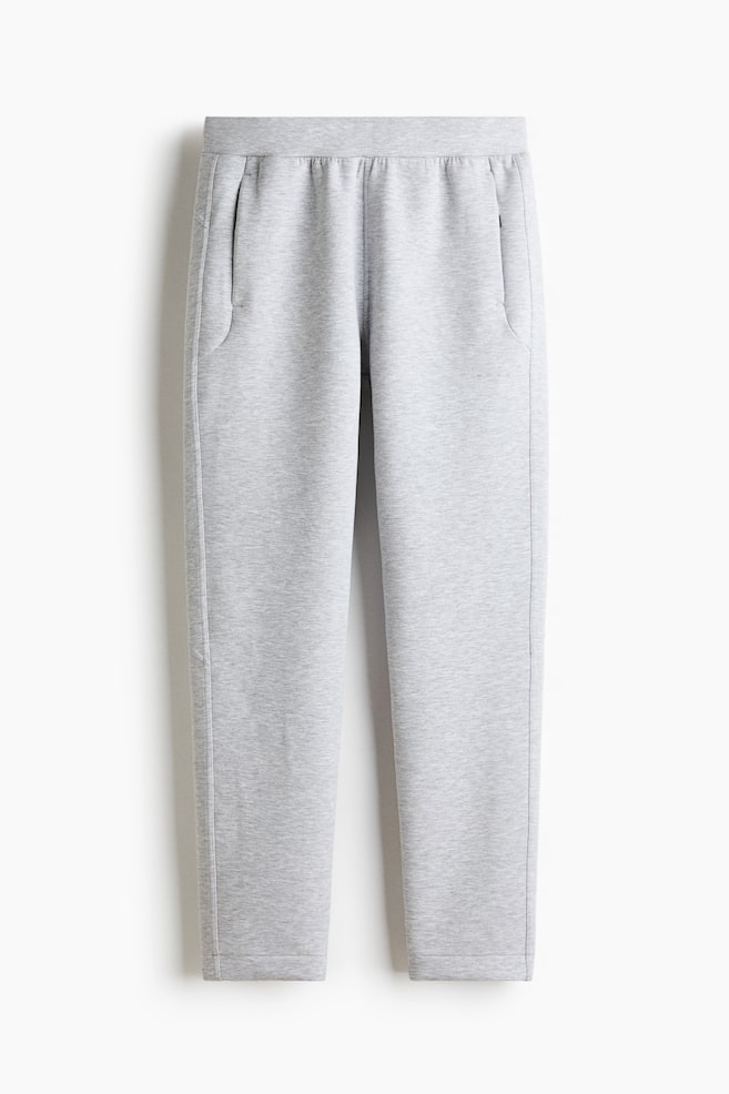 Regular-Fit Tapered Sports Joggers with DryMove™ - Light gray melange/Black/Light taupe - 1