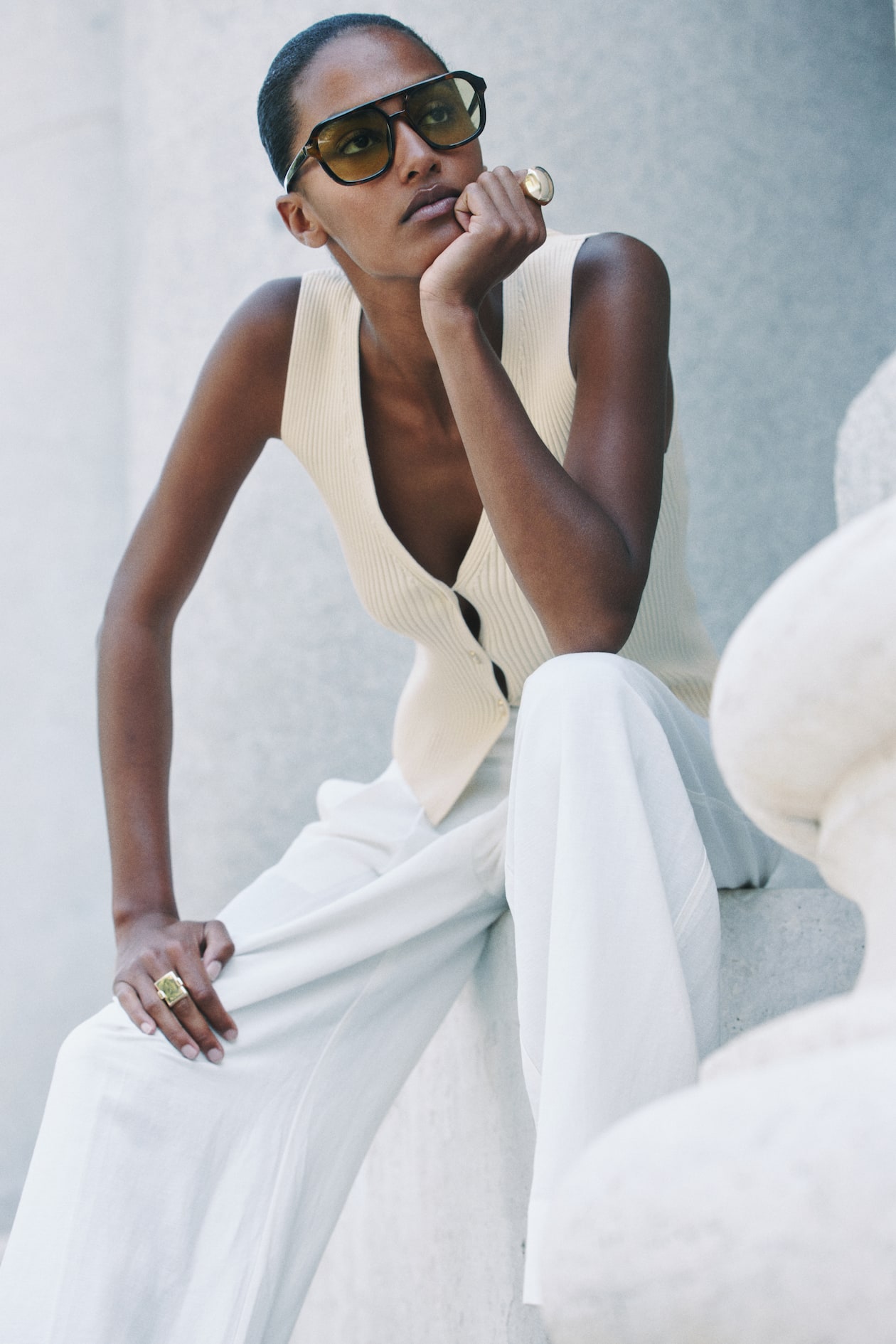 Rib-Knit Vest - image 1