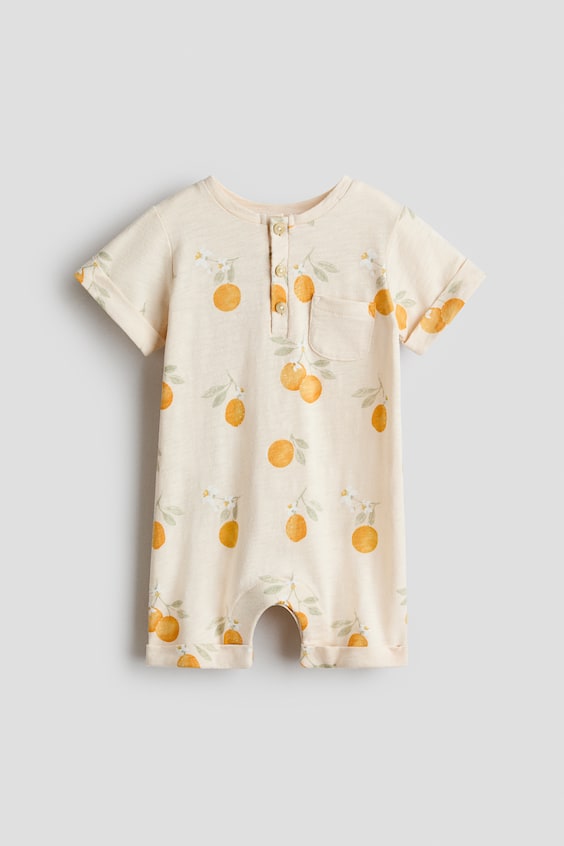 Детские комбинезоны H&M Printed Cotton Romper Suit