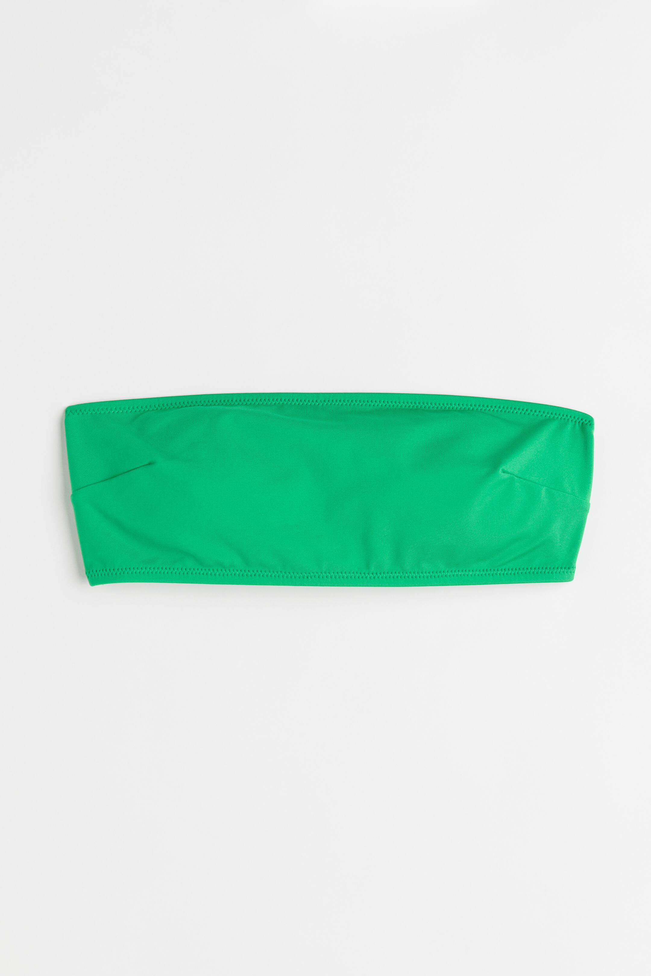 View larger image: Padded bandeau bikini top - Bright green - Ladies | H&M 1