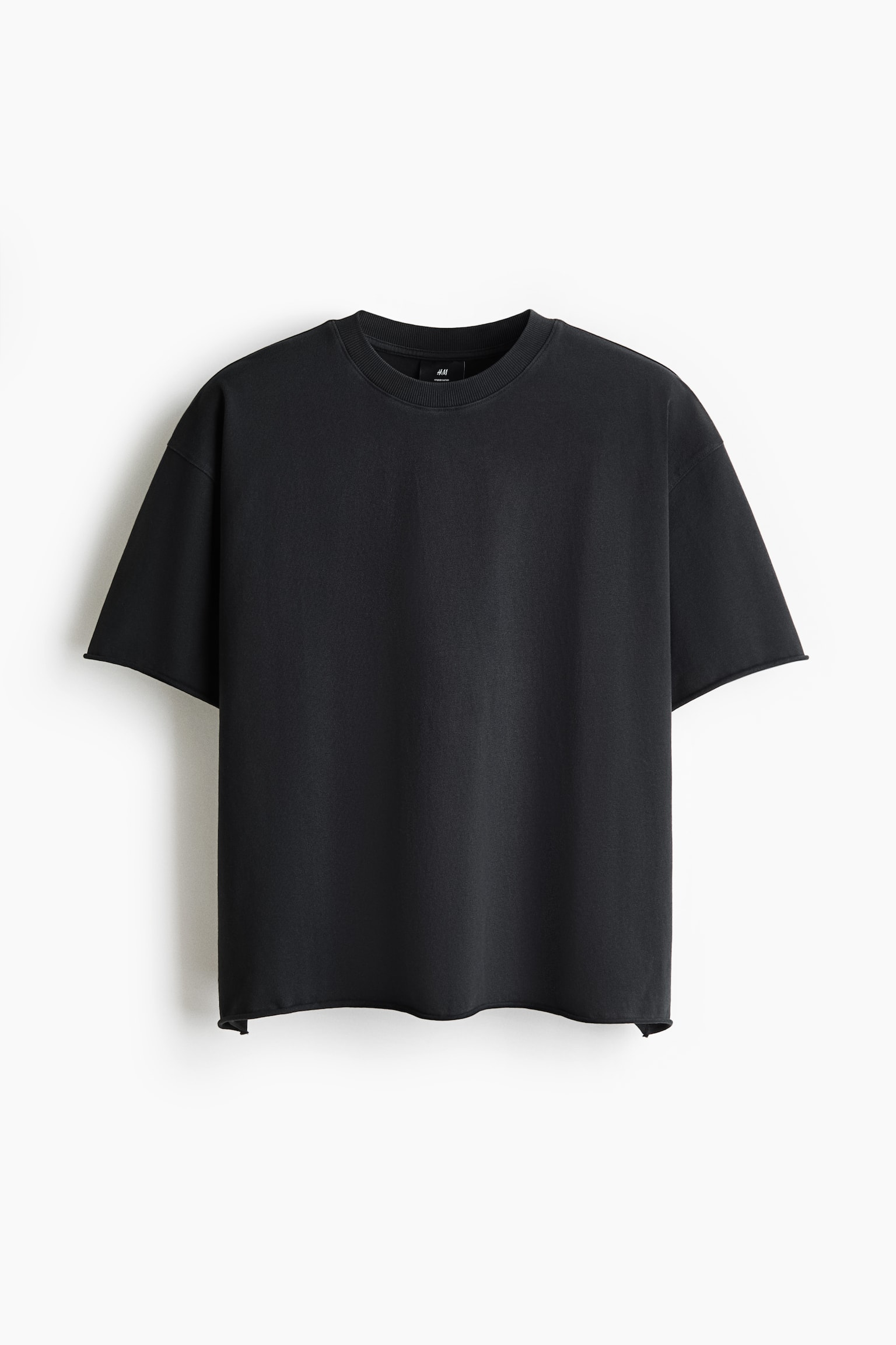 加大碼方形剪裁T恤 - Black/Light grey marl/Cream/淺粉紅色 - 1
