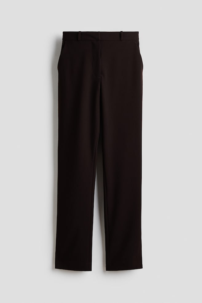 Pantalon chic Wrinkle-resistant Slim Fit - Marron foncé/Noir/Marron foncé - 1