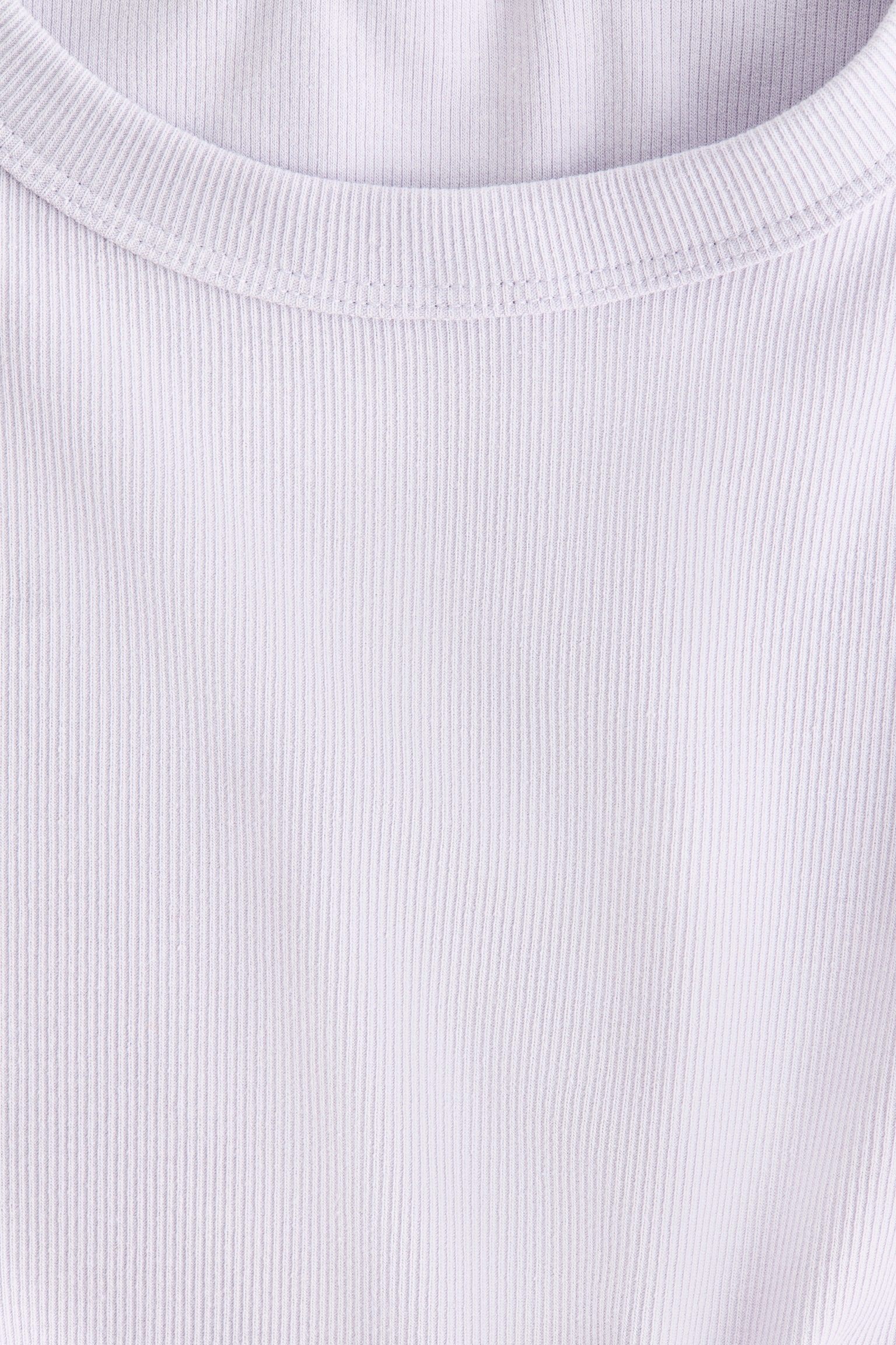Geribd T-shirt - Lila/Roomwit/Zwart/Donkerbruin/Grijs gemêleerd/Felrood/Donker kakigroen - 4