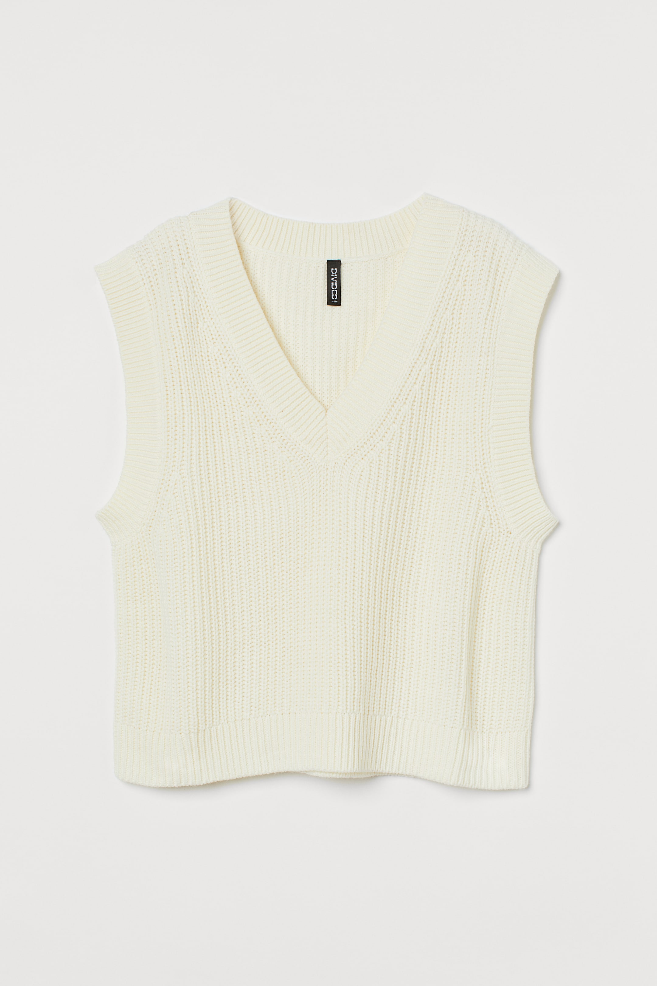 Ribbed Sweater Vest - Cream - Ladies | H&M US