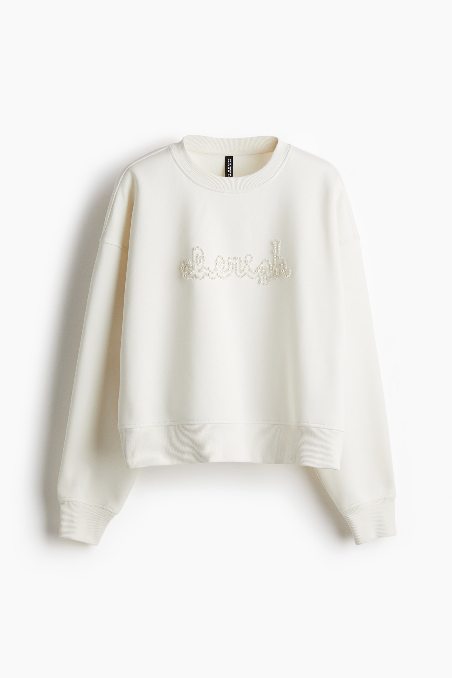 Oversized embellished sweatshirt - Cream/Cherish/Dark grey/Black - 2