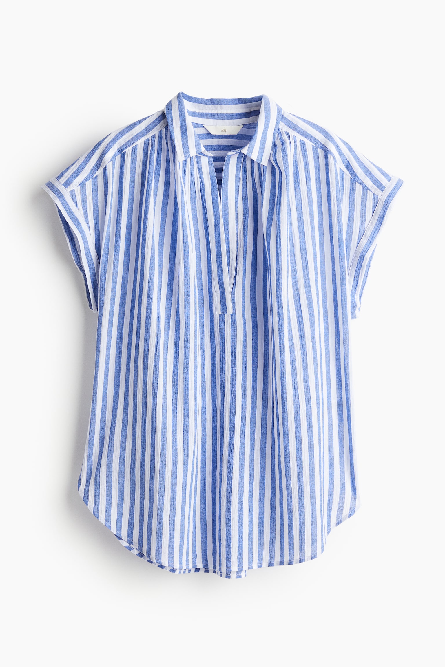 Cotton Blouse - Blue/Stripe/White/Stripe/White - 2