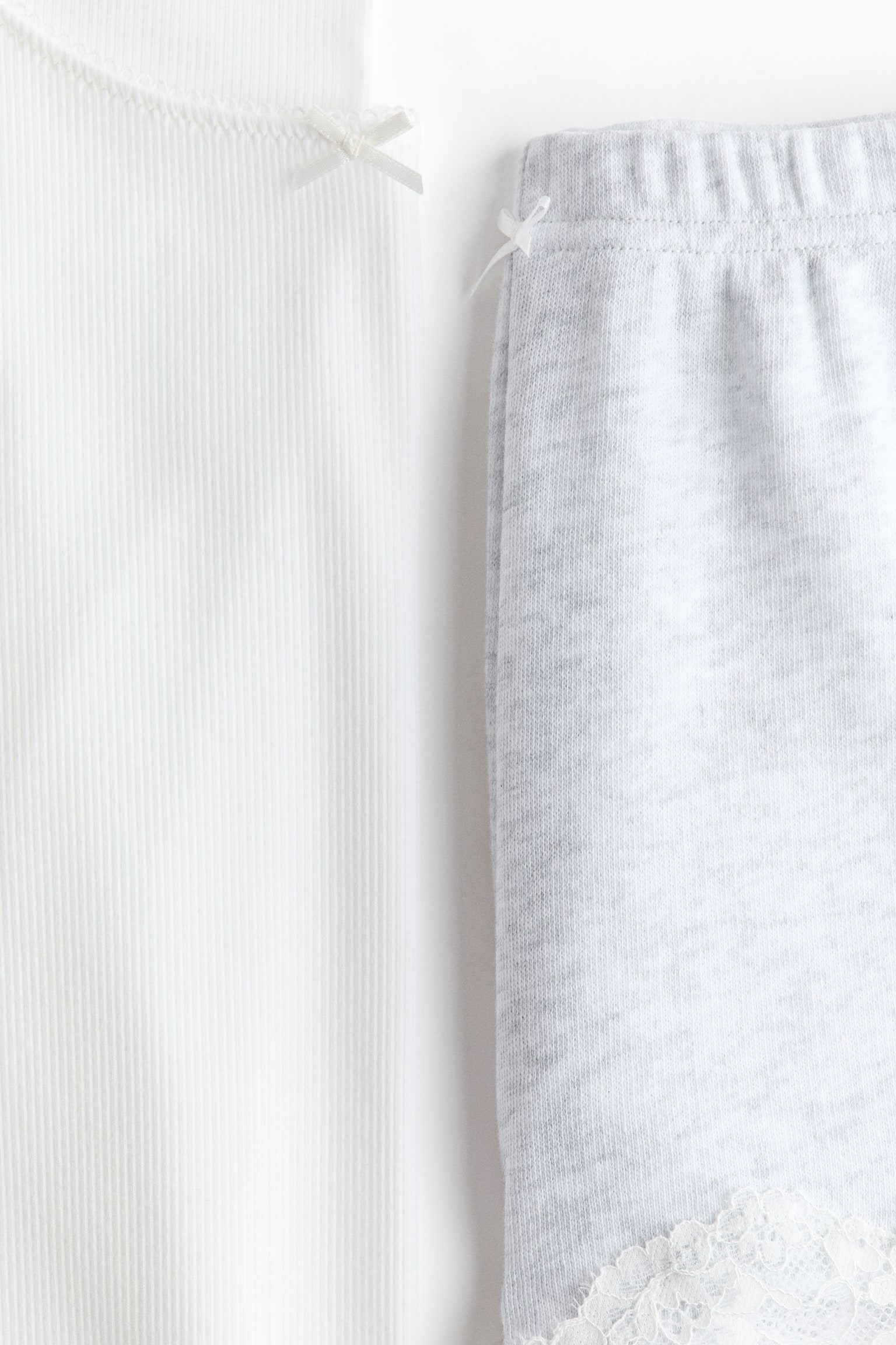 Пижама, хлопок, джерси — H&M, цвет: Слоновая кость — фото 5
