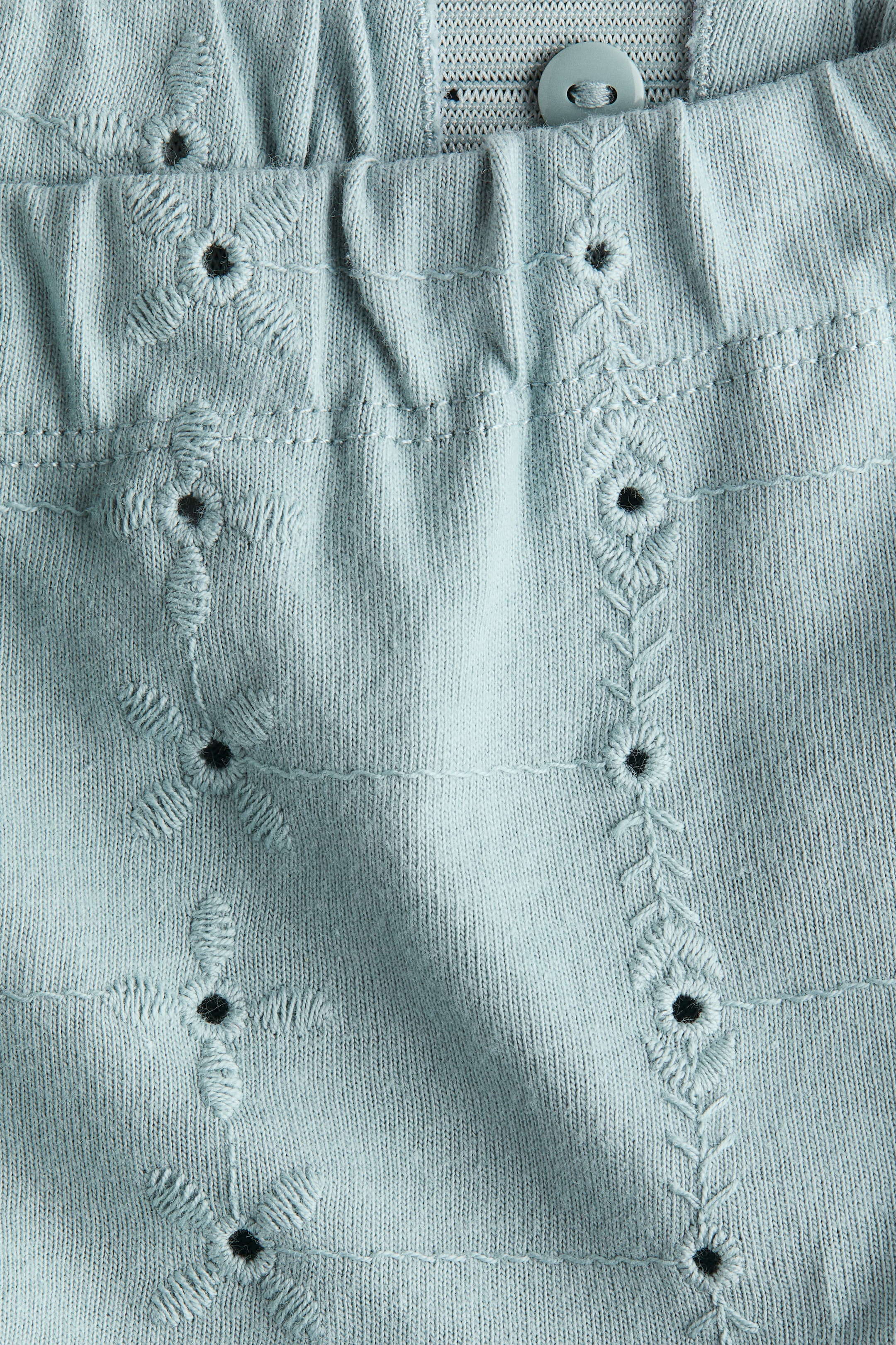 Shorts with Eyelet Embroidery