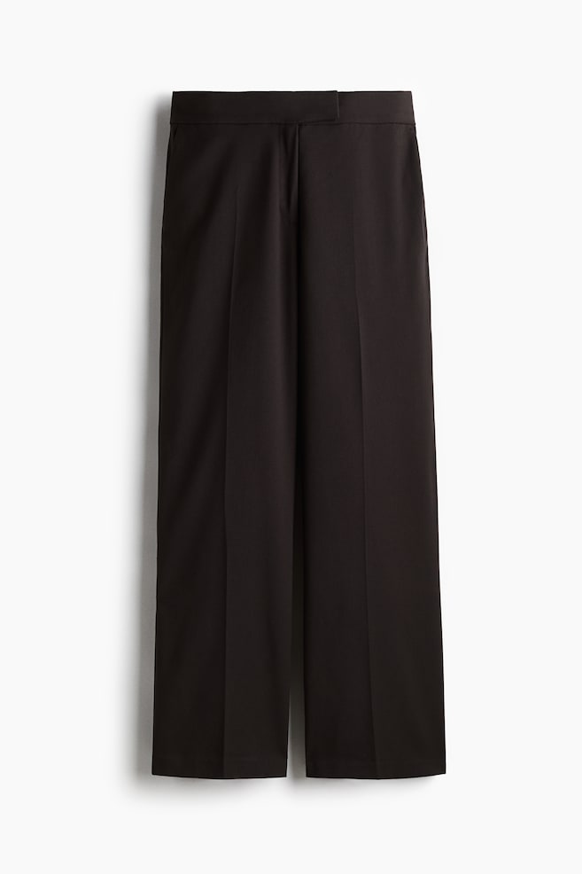 Straight trousers - Dark brown/Bright red/Black/White - 1