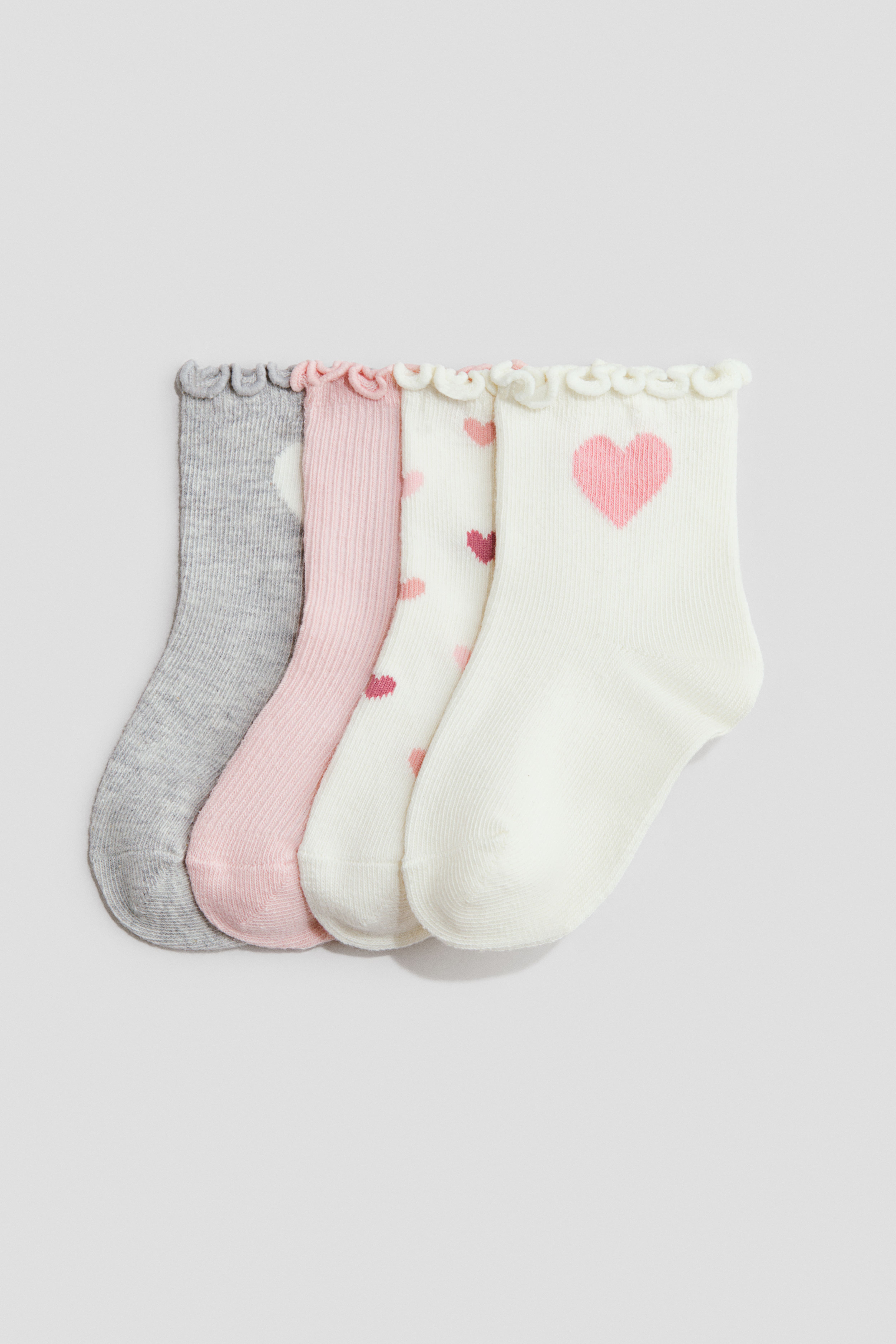 4-Pack Socks with Overlocked Trim