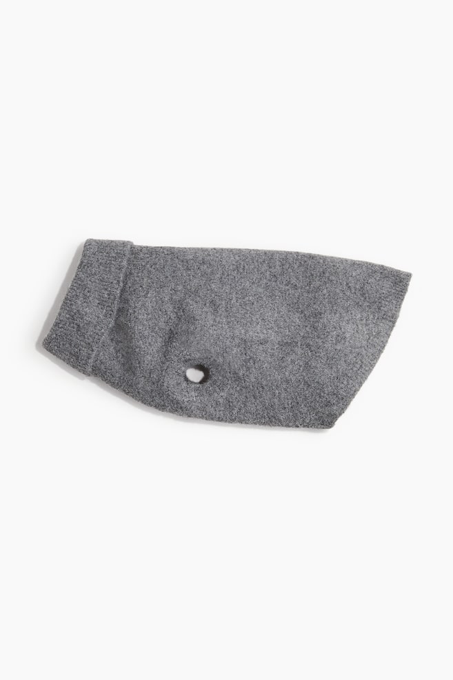 Fine-knit dog jumper - Grey marl - 1
