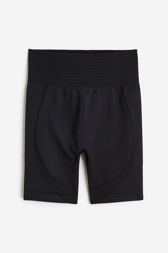 DryMove™ Seamless Shaping Sports shorts - Black/Grey marl/Teal/Light brown - 2