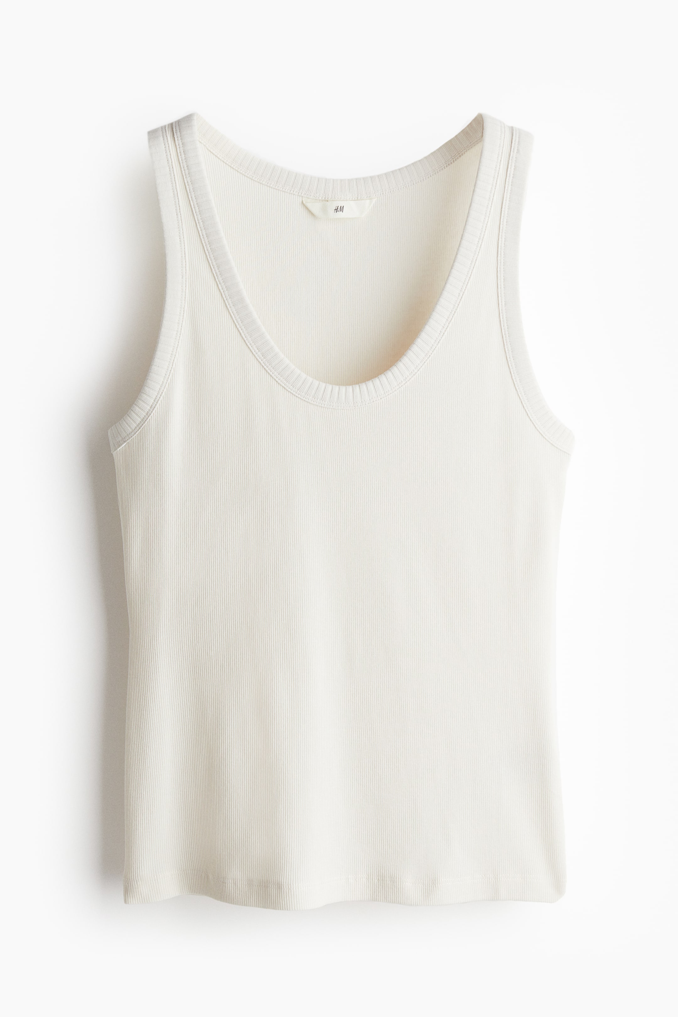 Tank Top - Round Neck - Sleeveless - White - Ladies | H&M US