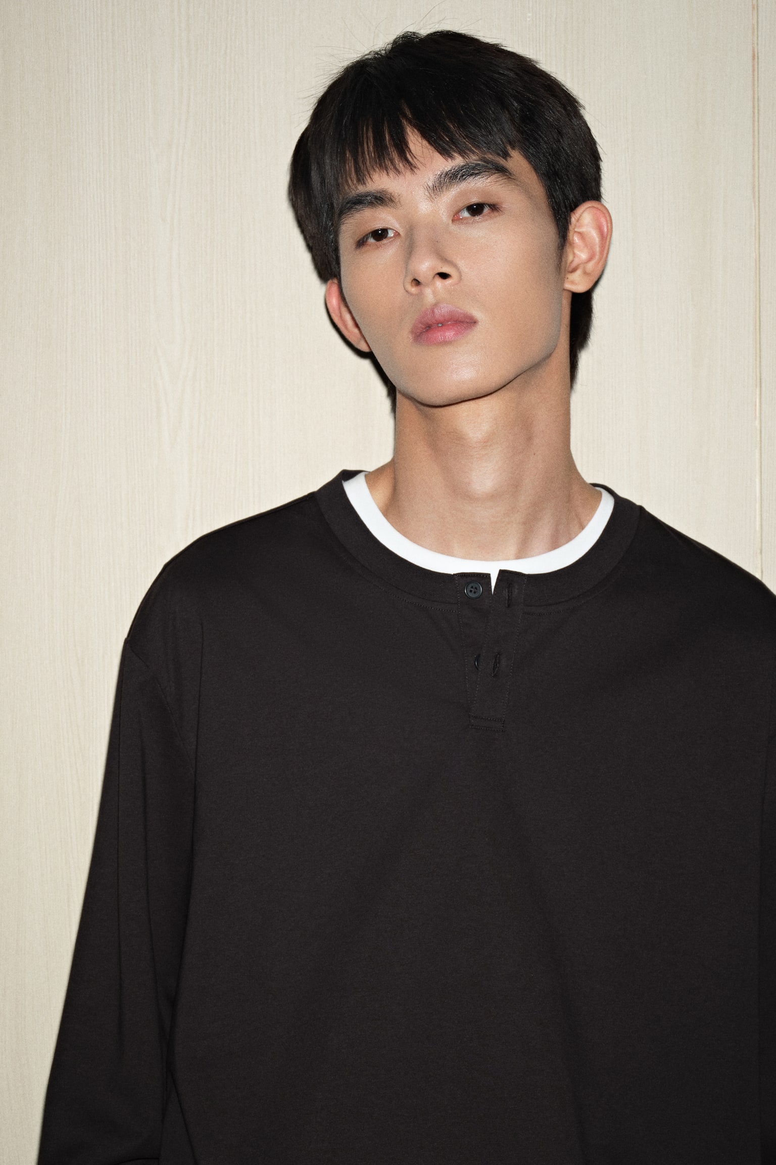 저지 탑 루즈핏 - 블랙/화이트 - 7