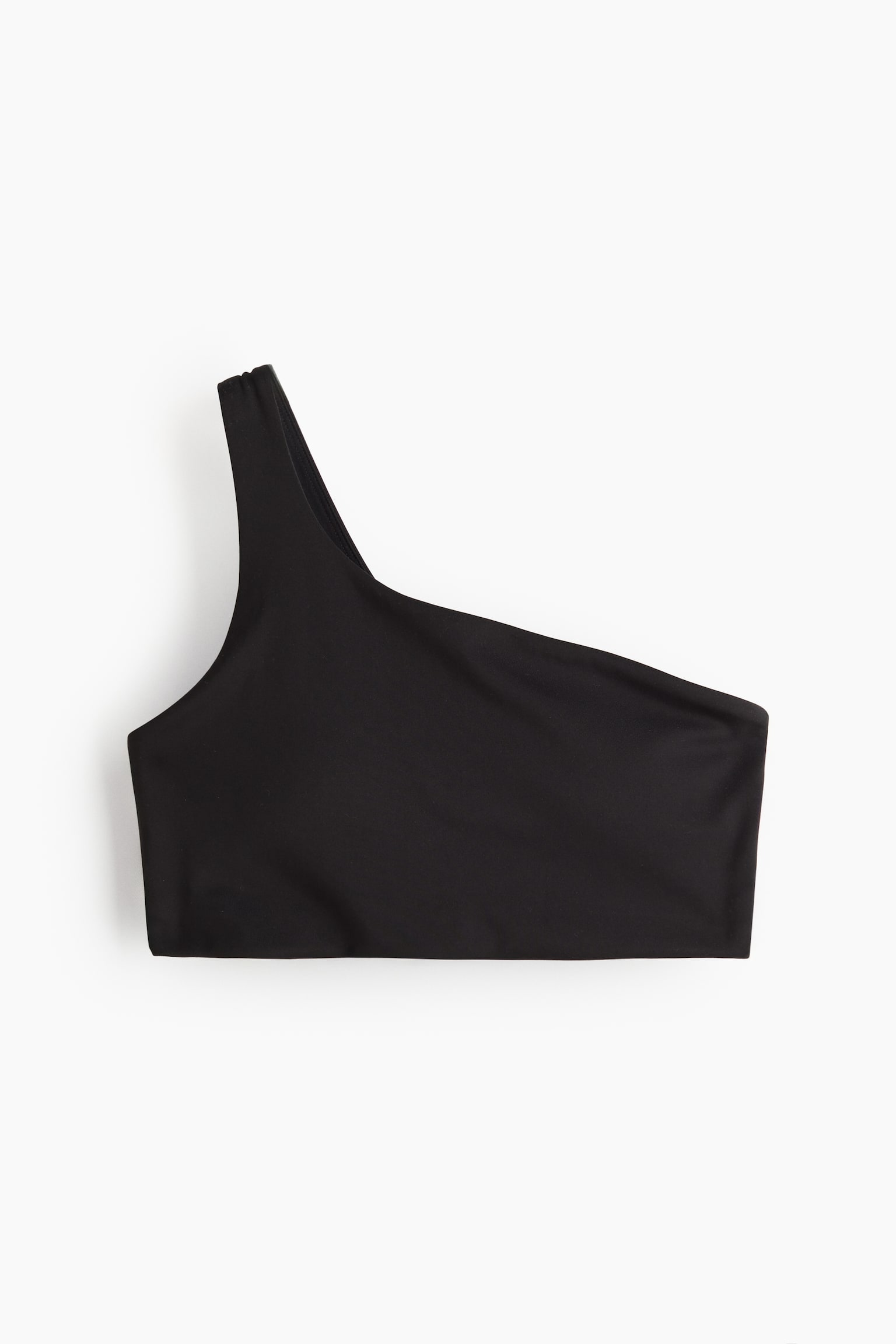 Asymmetrical Light Support Sports Bra In DryMove™ - Black - 2