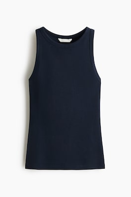 Ribbad tanktop i bomull