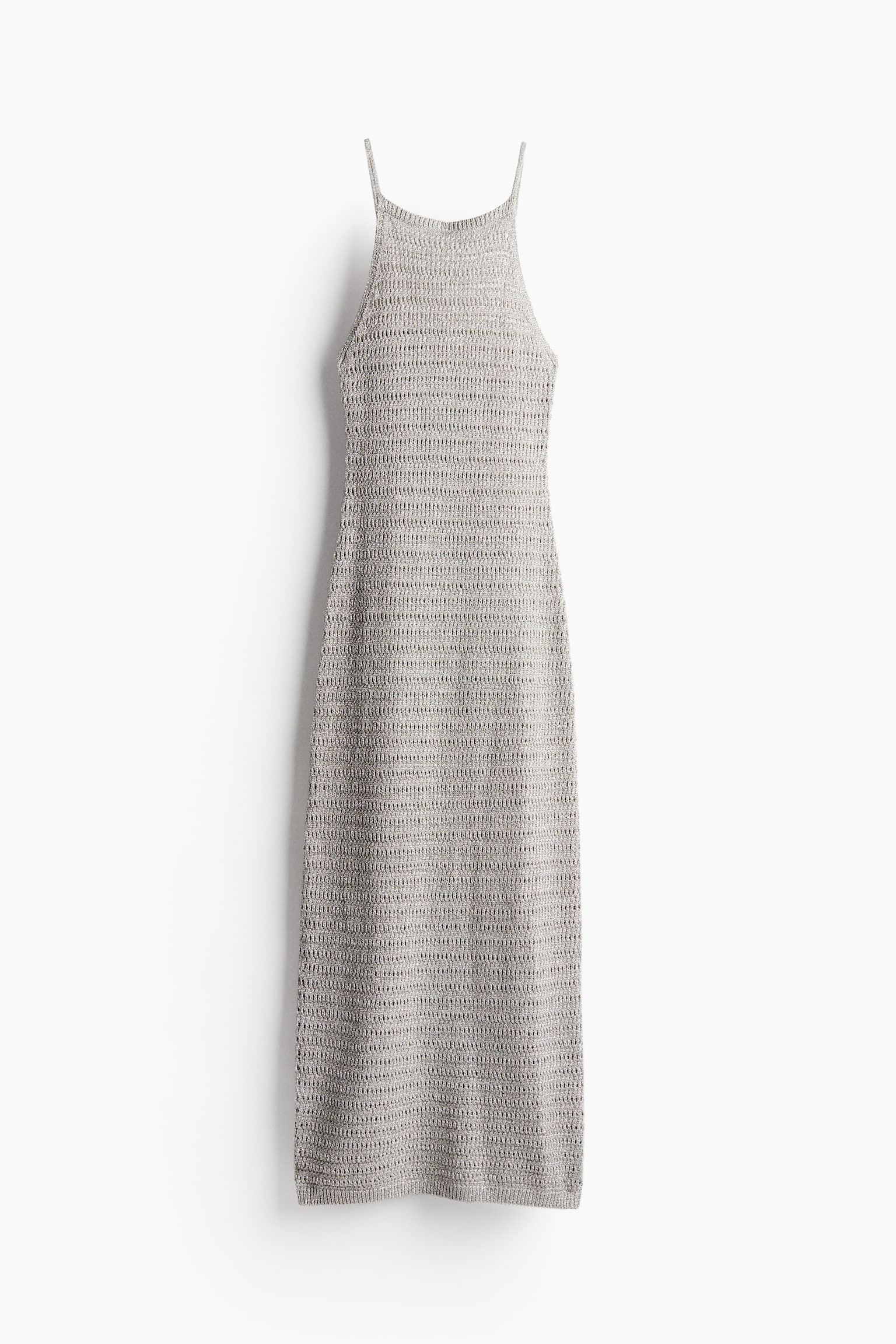 Shimmering strappy dress - Light grey/Silver colour - 2