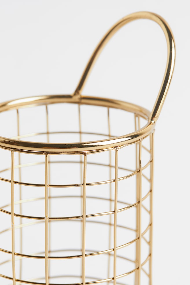 Metal cutlery basket - Gold-coloured - 2