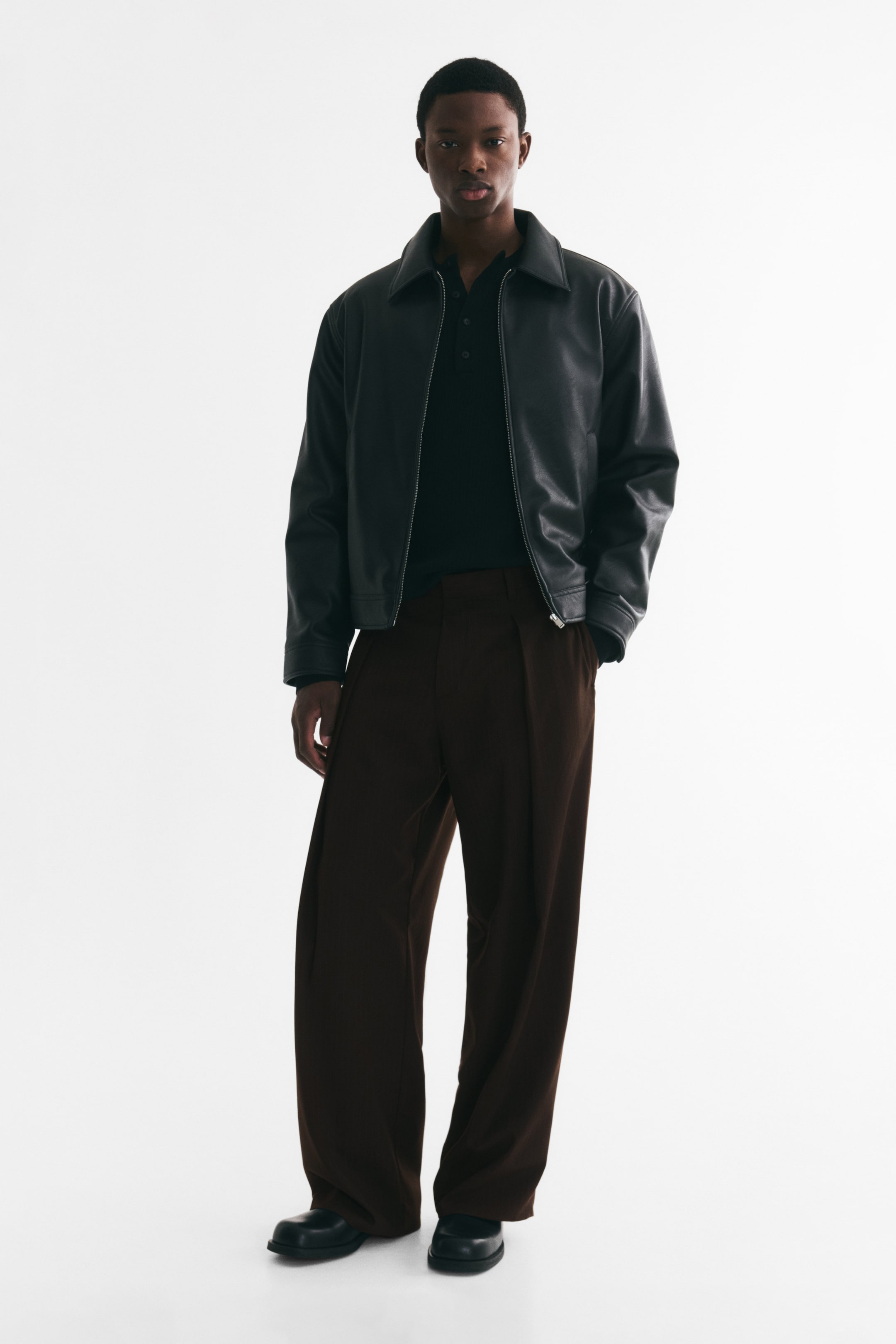 View larger image: Loose-Fit Tailored Pants - Dark brown - Men | H&M CA 1