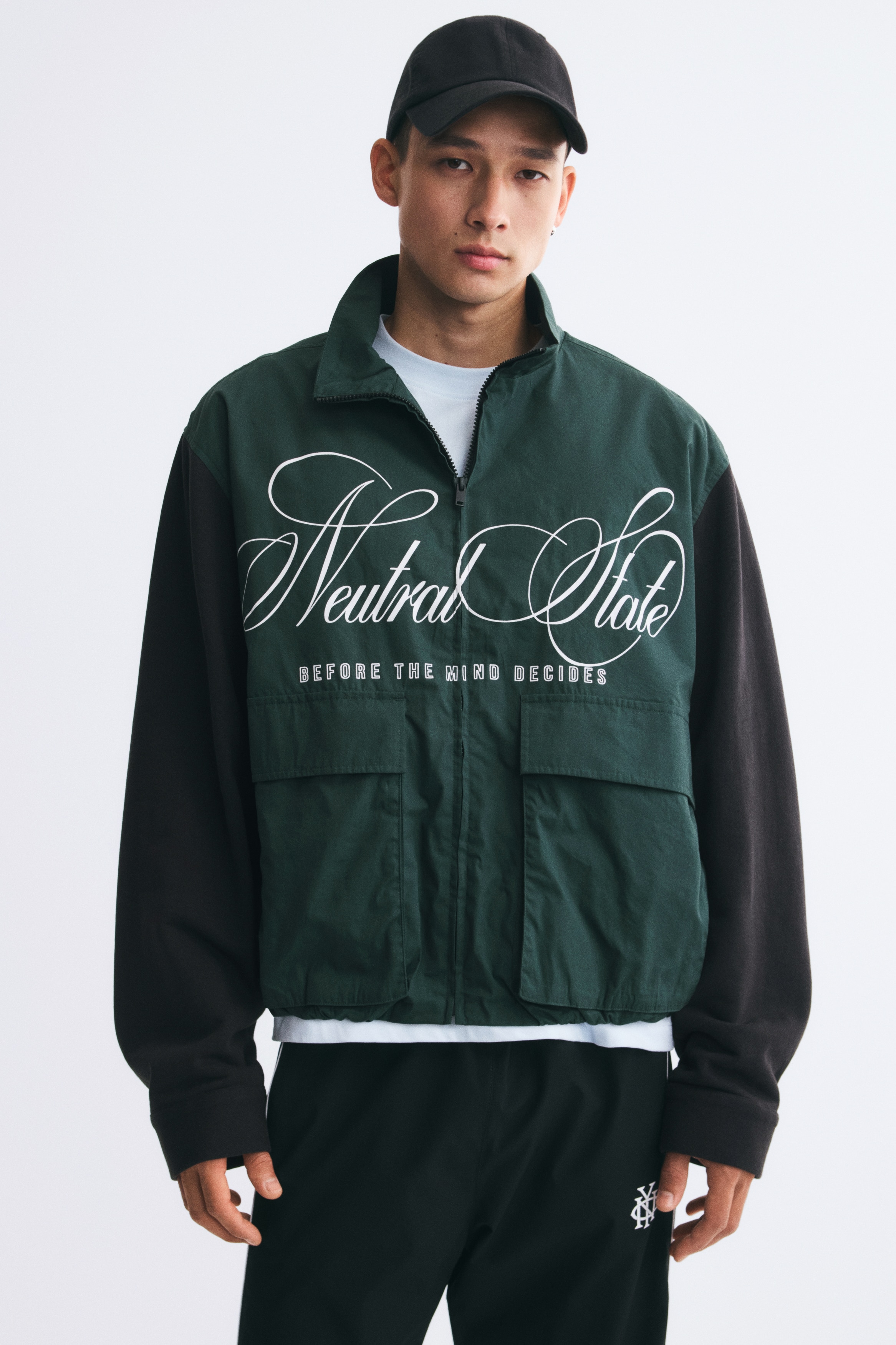 Printed jacket - Dark green/Neutral State