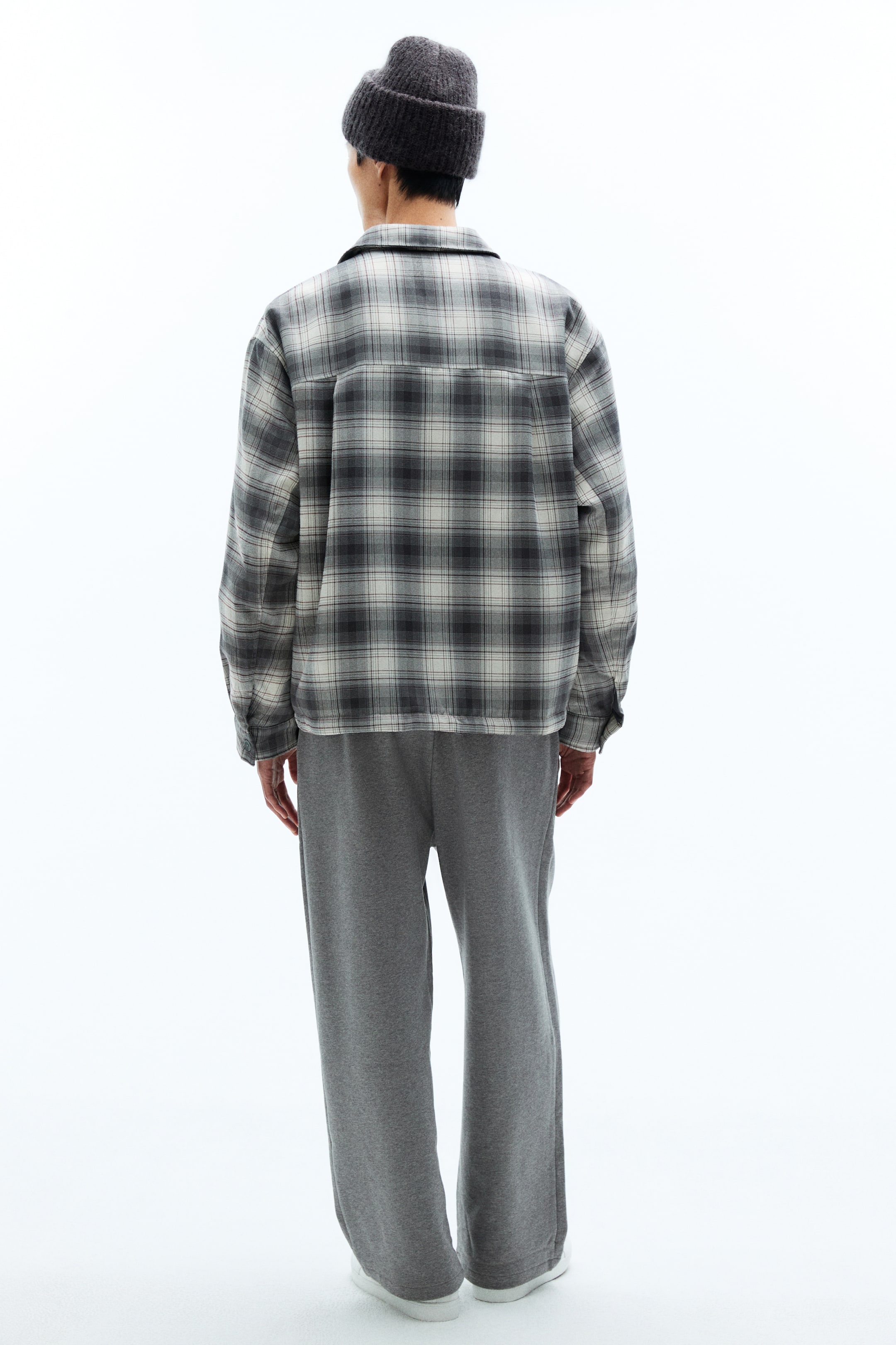 이미지 확대 보기: 코튼 팬츠 - 그레이 멜란지 - Men | H&M KR 4