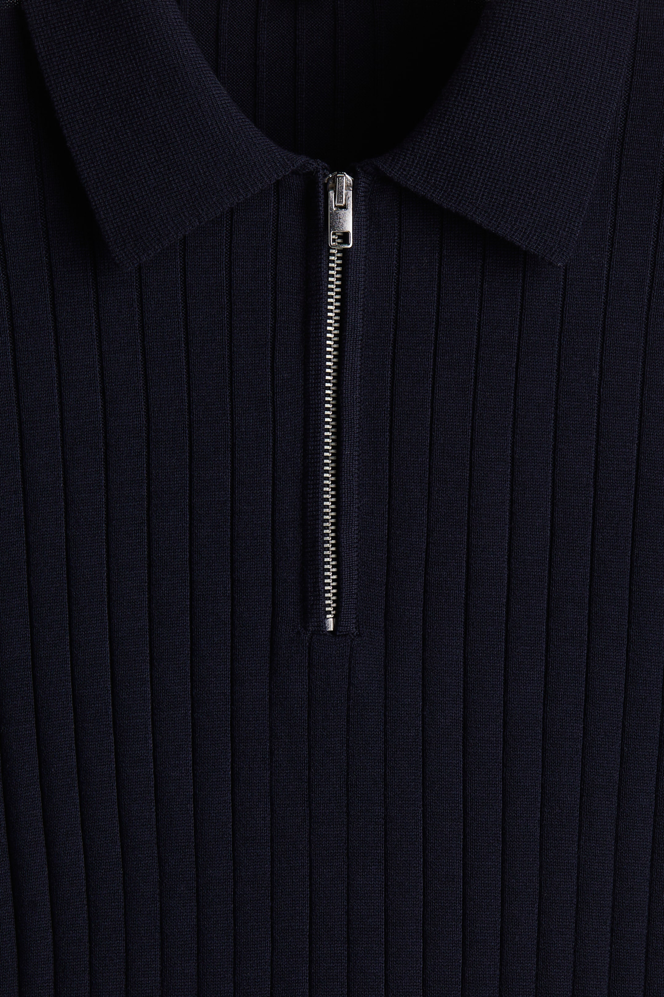 Ver imagem maior: Polo com fecho éclair Slim Fit - Azul marinho - HOMEM | H&M PT 6