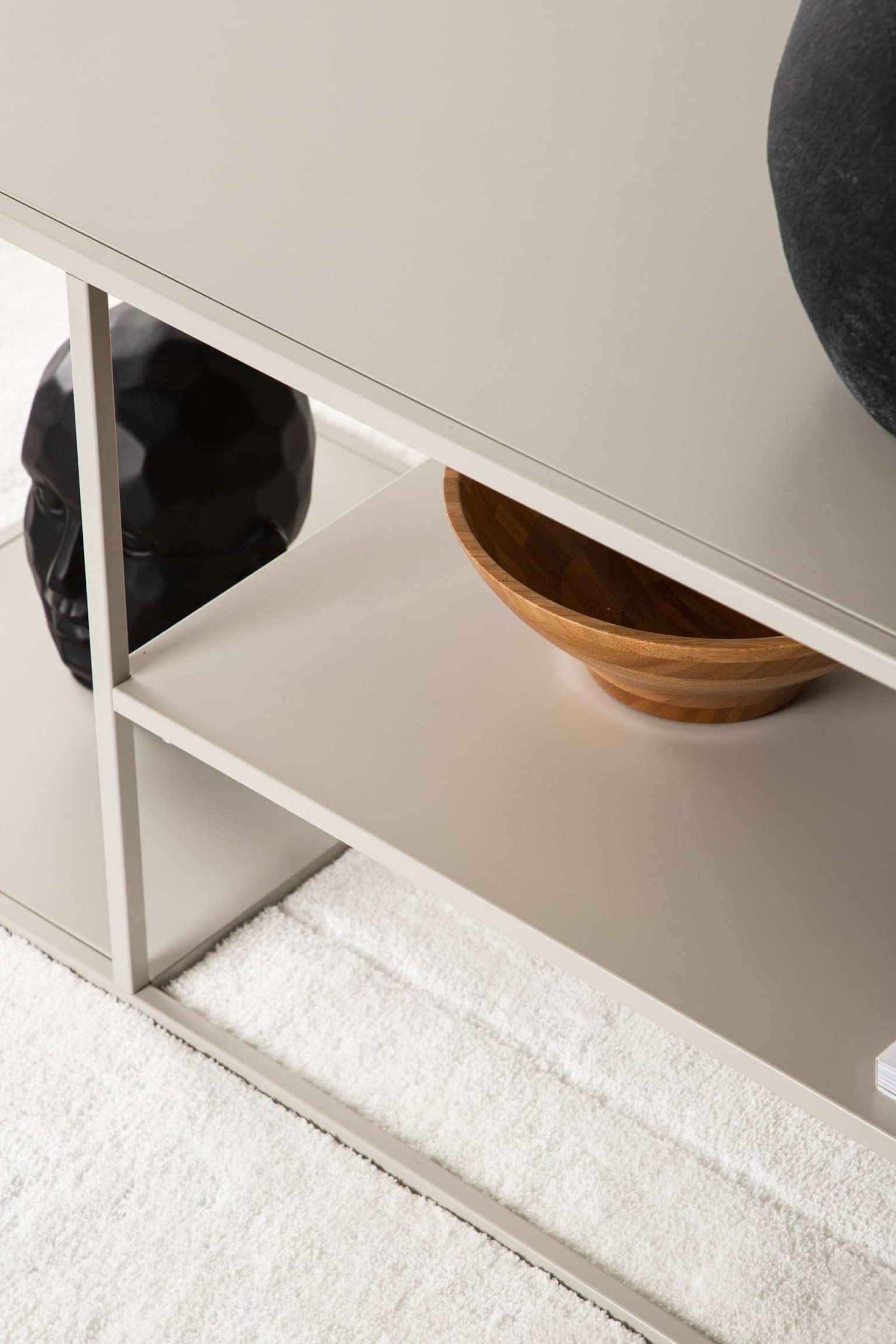 Staal Sofa Tisch - Stahl, Beige - 6