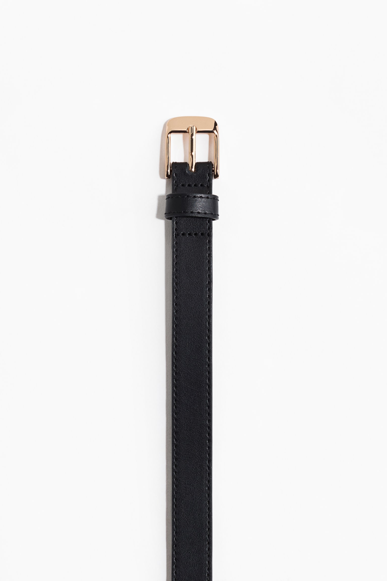 Leather belt - Black/Dark green - 2