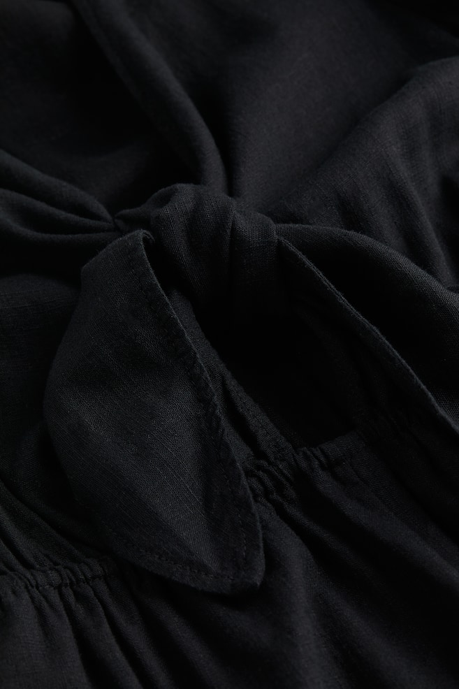 Linen-blend jumpsuit - Black/Green/Palm trees - 5