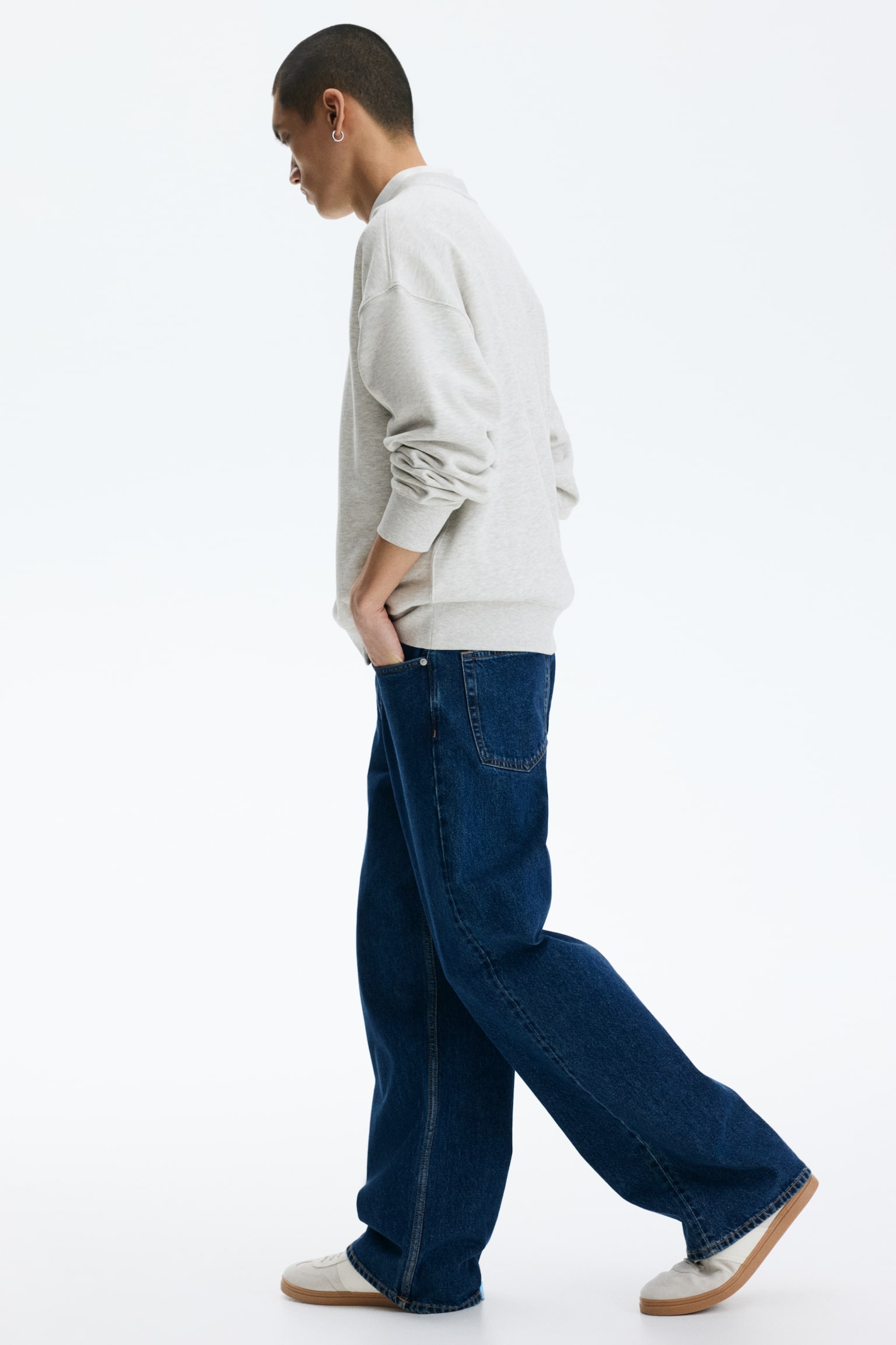 Oversized Fit Printed sweatshirt - Light grey marl/Slow Gardening - 4