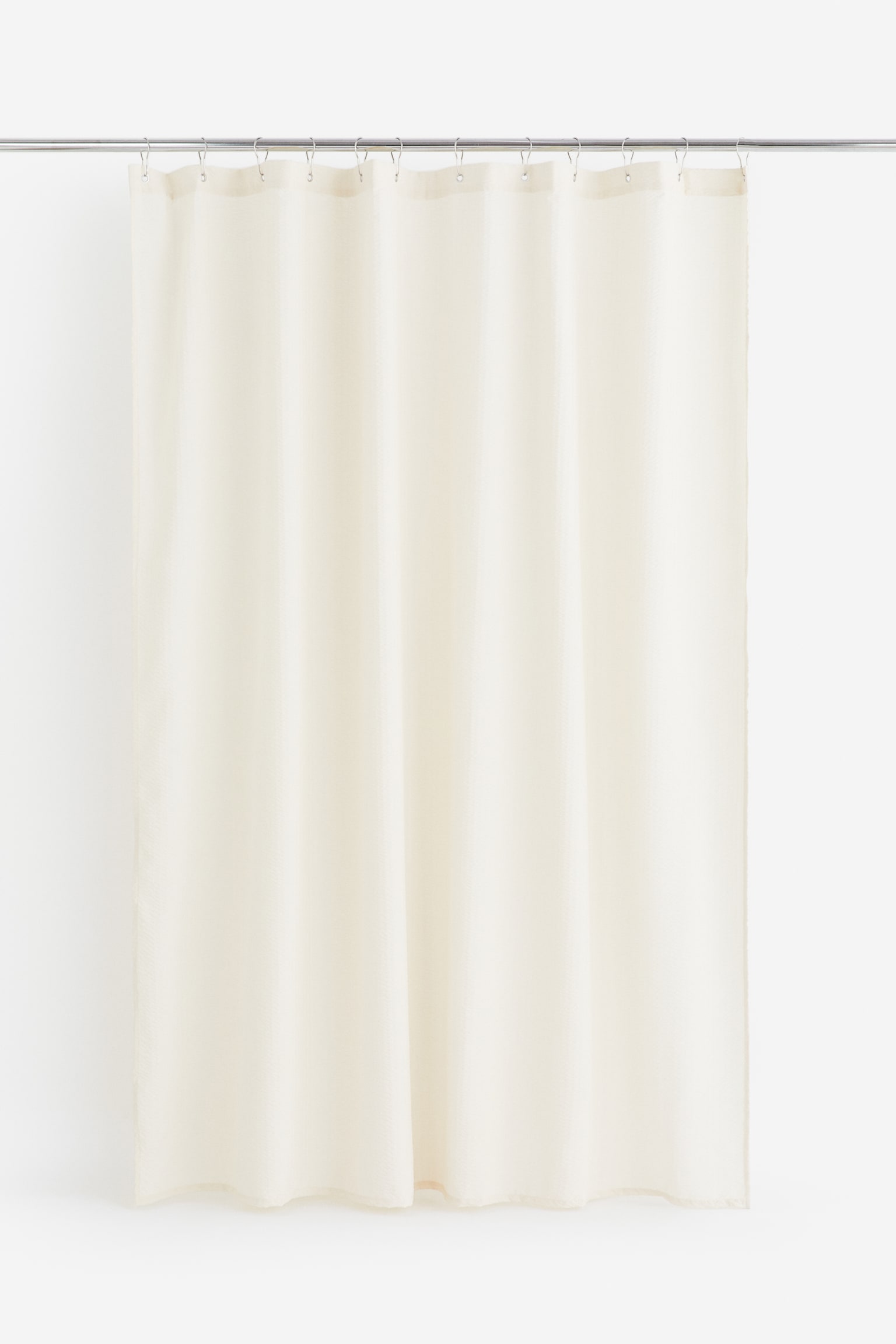 Seersucker shower curtain - Cream/Dark grey - 5