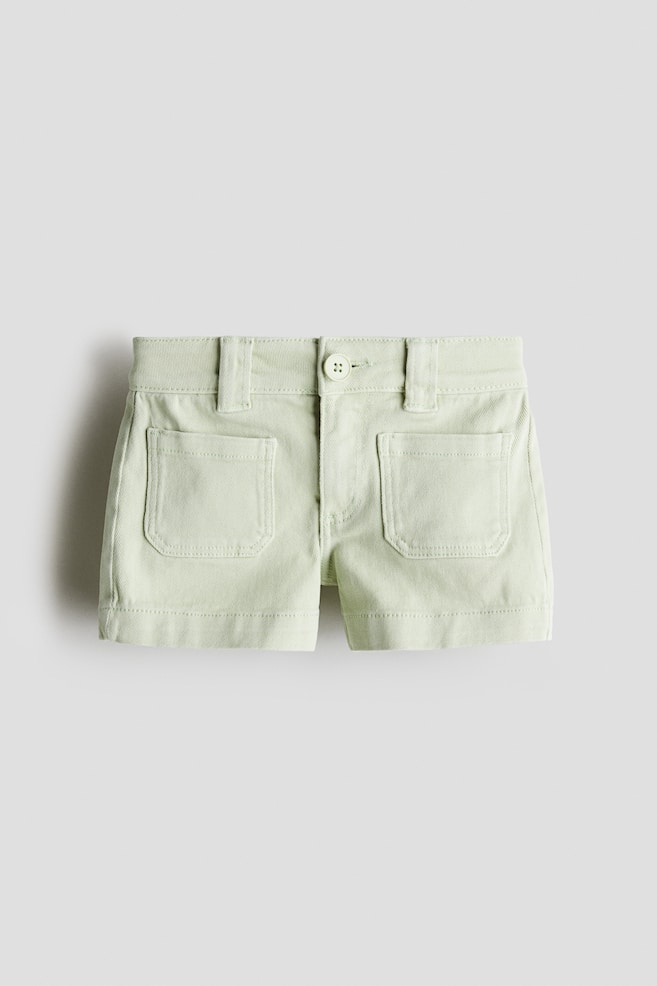 Short van katoenkeper - Lichtgroen/Wit - 1