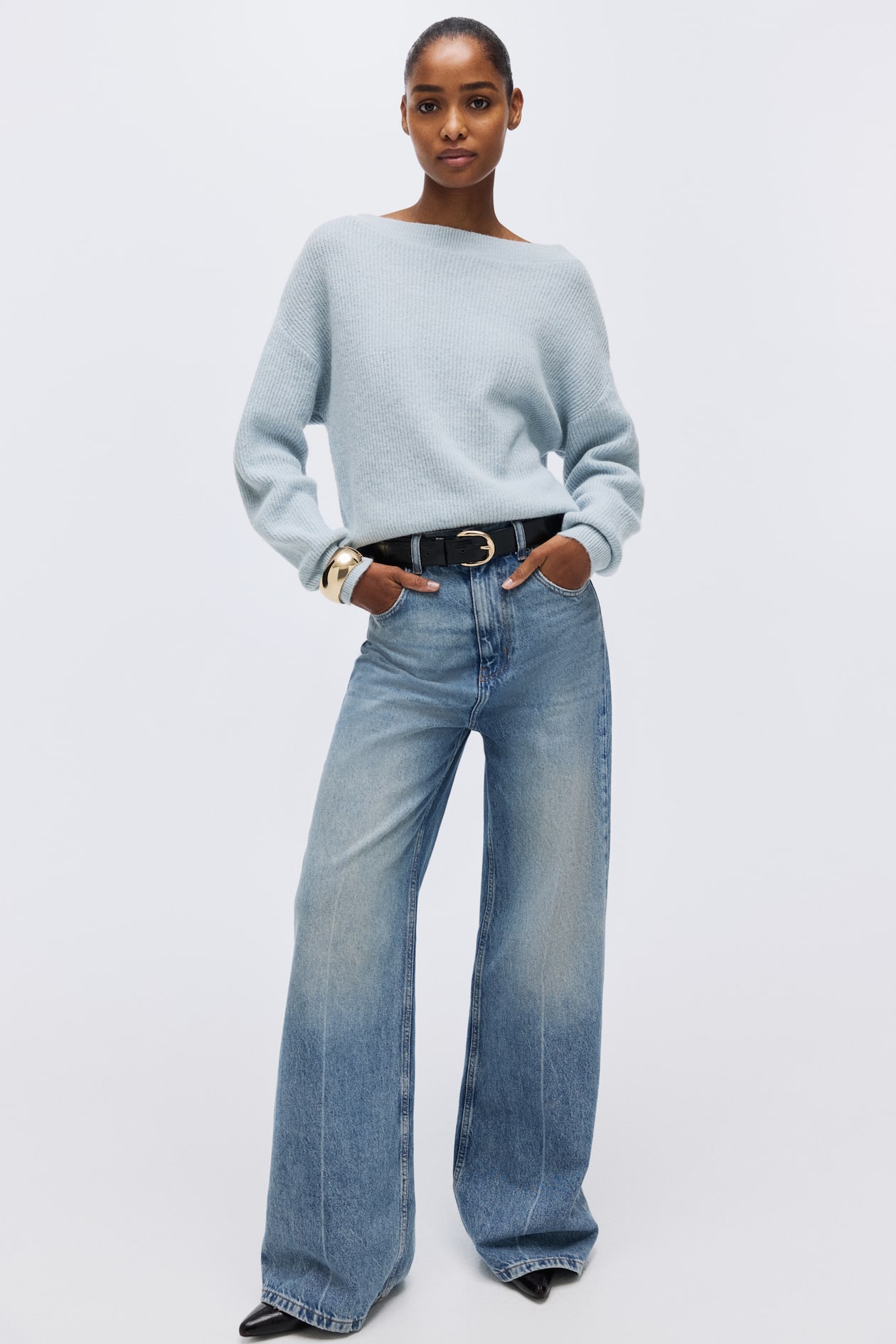 Oversized Boat-Neck Sweater - image 4