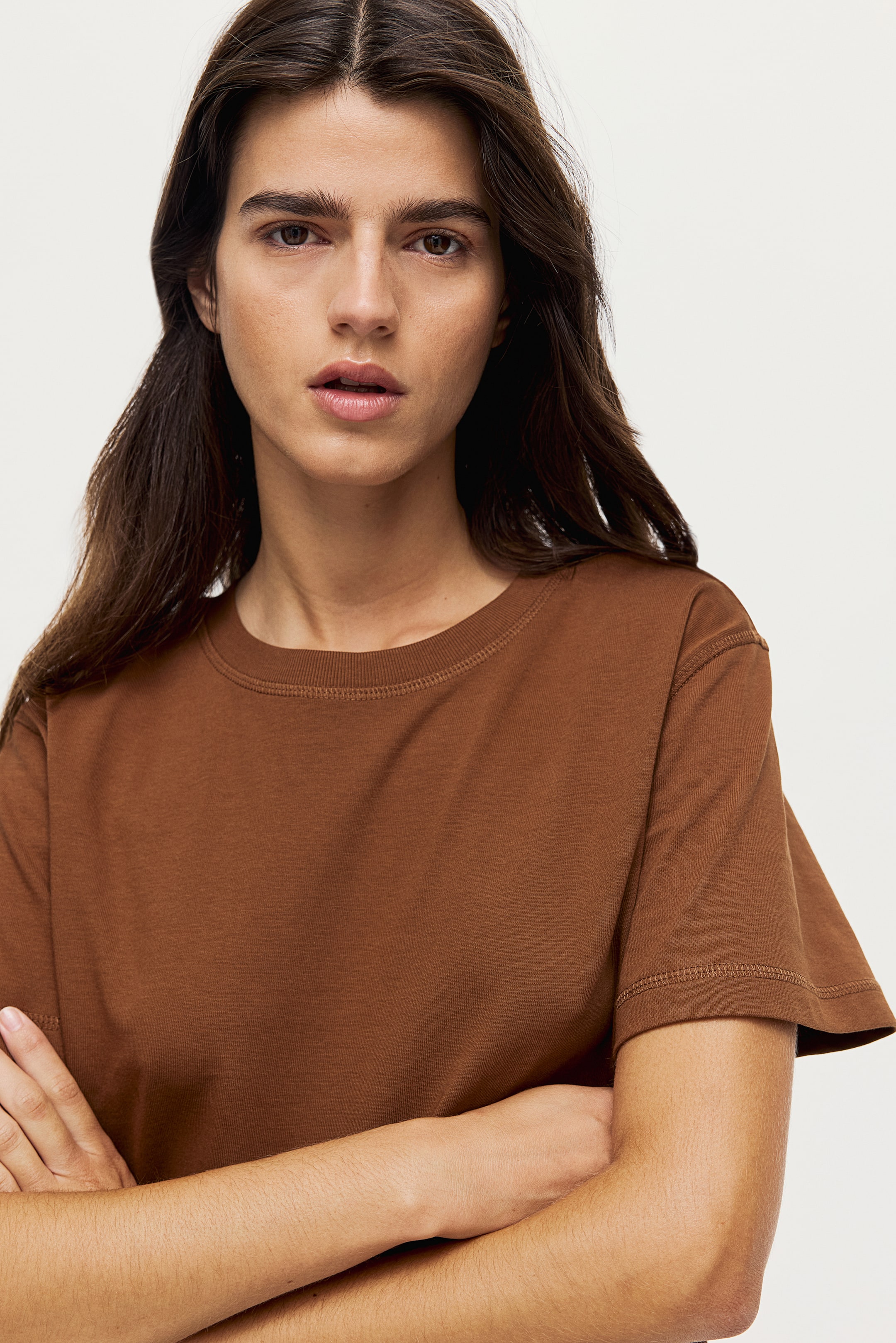 Ingrandisci l'immagine: T-shirt oversize in cotone - Marrone - DONNA | H&M CH 2