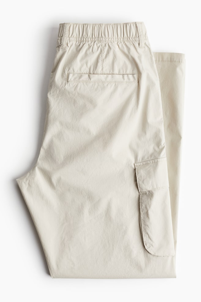 Pantalon cargo Regular Fit - Crème/Noir - 3