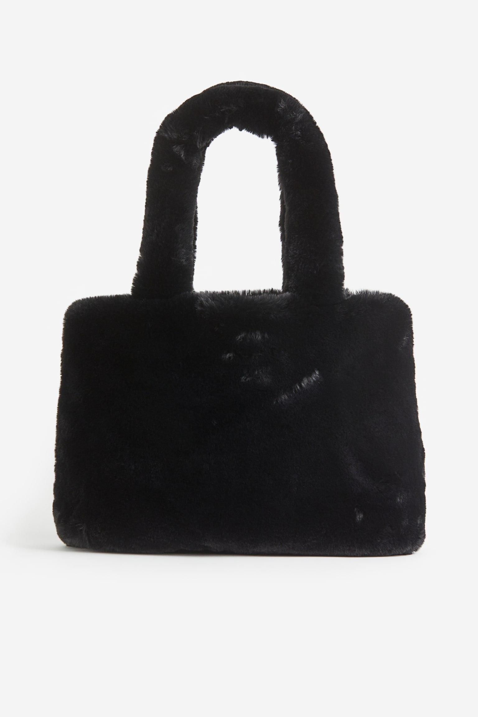 Fluffy shoulder bag - Black - 1