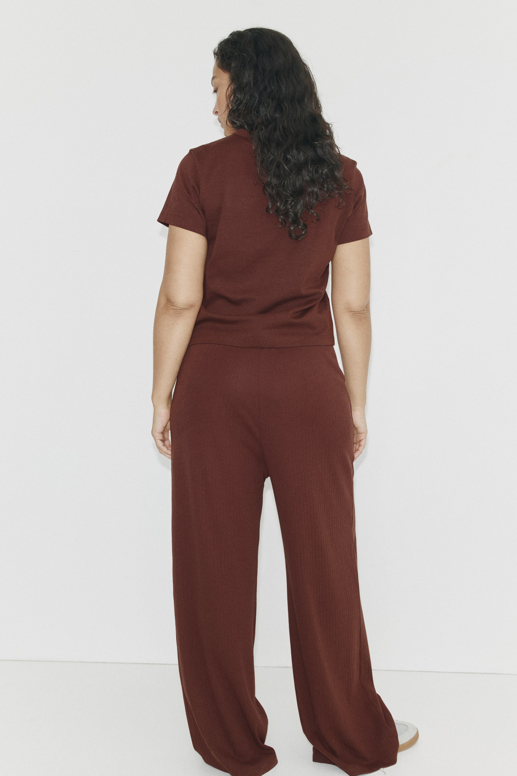 Ribbed Drawstring Pants