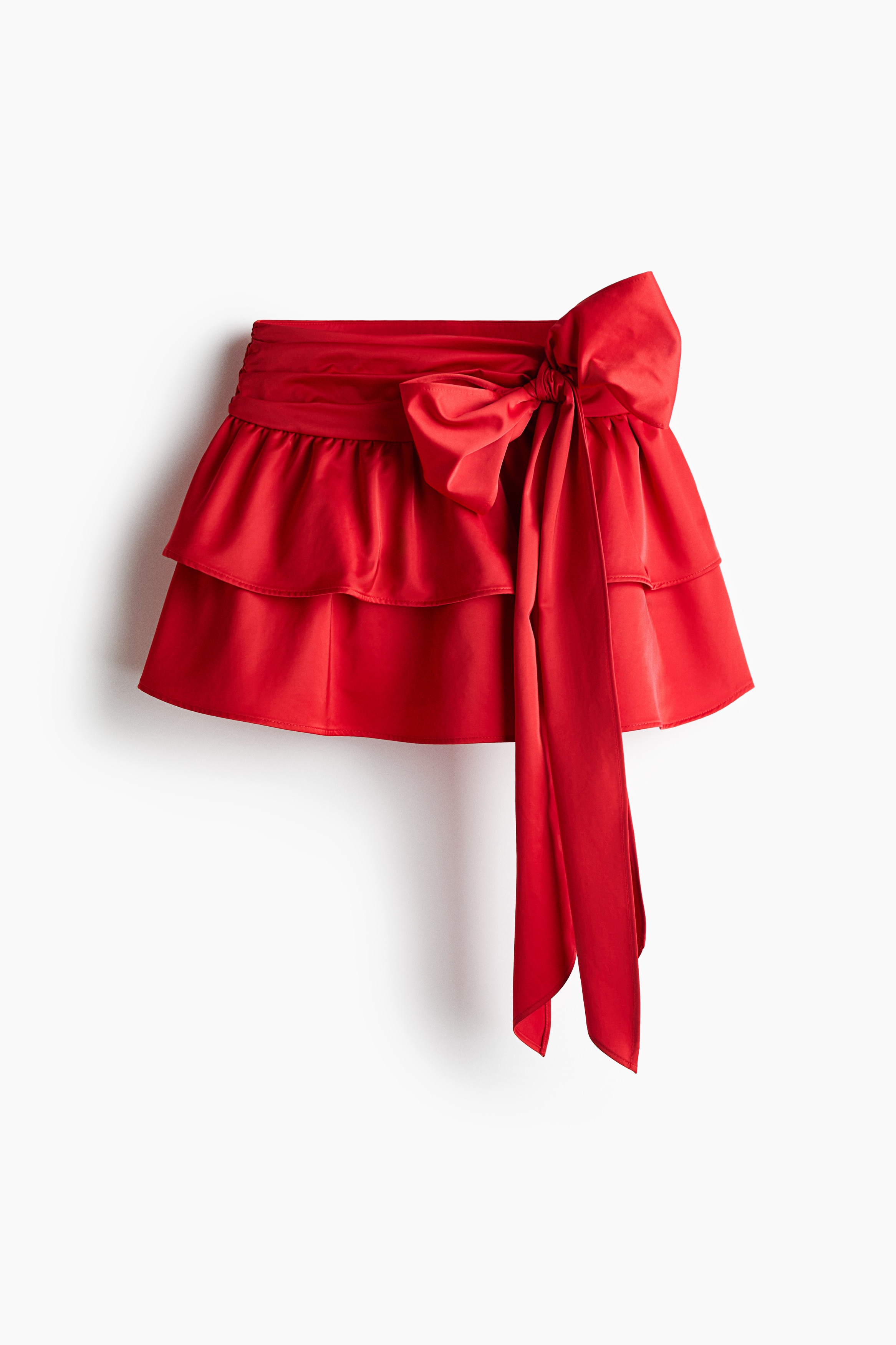 Tie-detail mini skirt