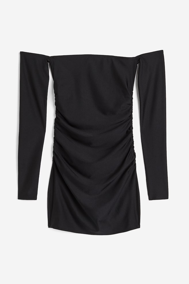 Off-the-shoulder bodycon dress - Black/Blue/Ombre - 1