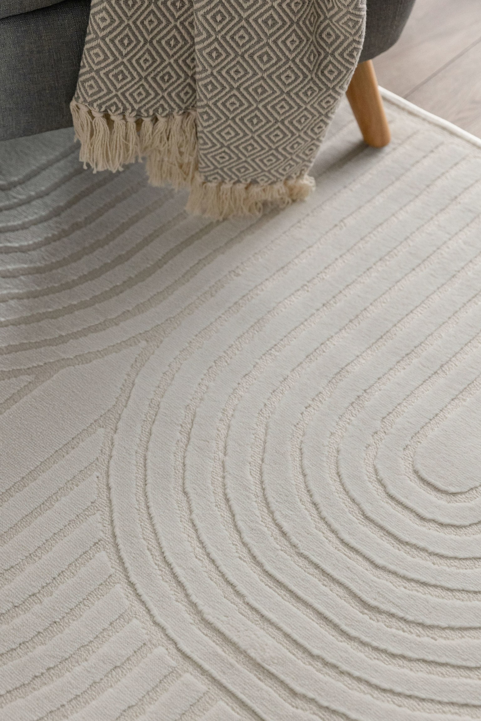 Tapis Claire - Crème/Gris - 5