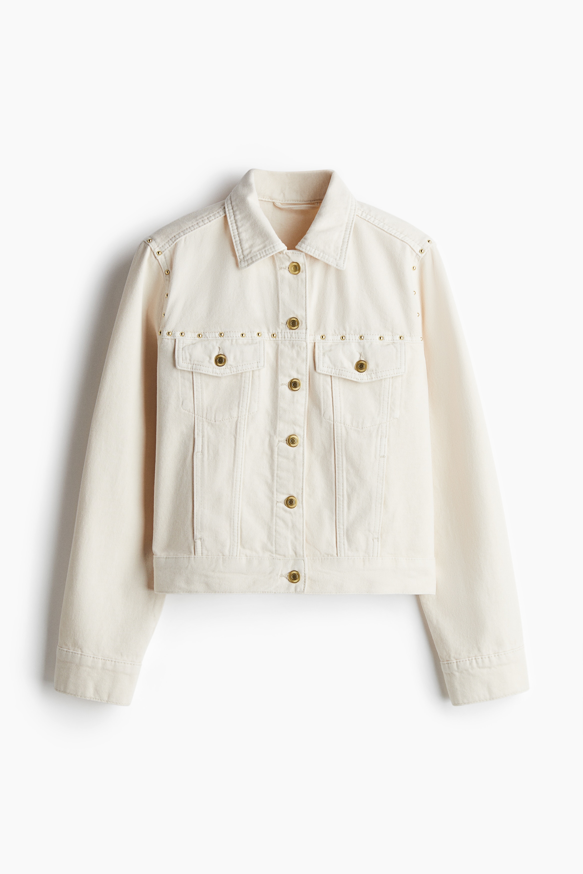 Denim jacket - Cream/Light denim blue/Pinstriped