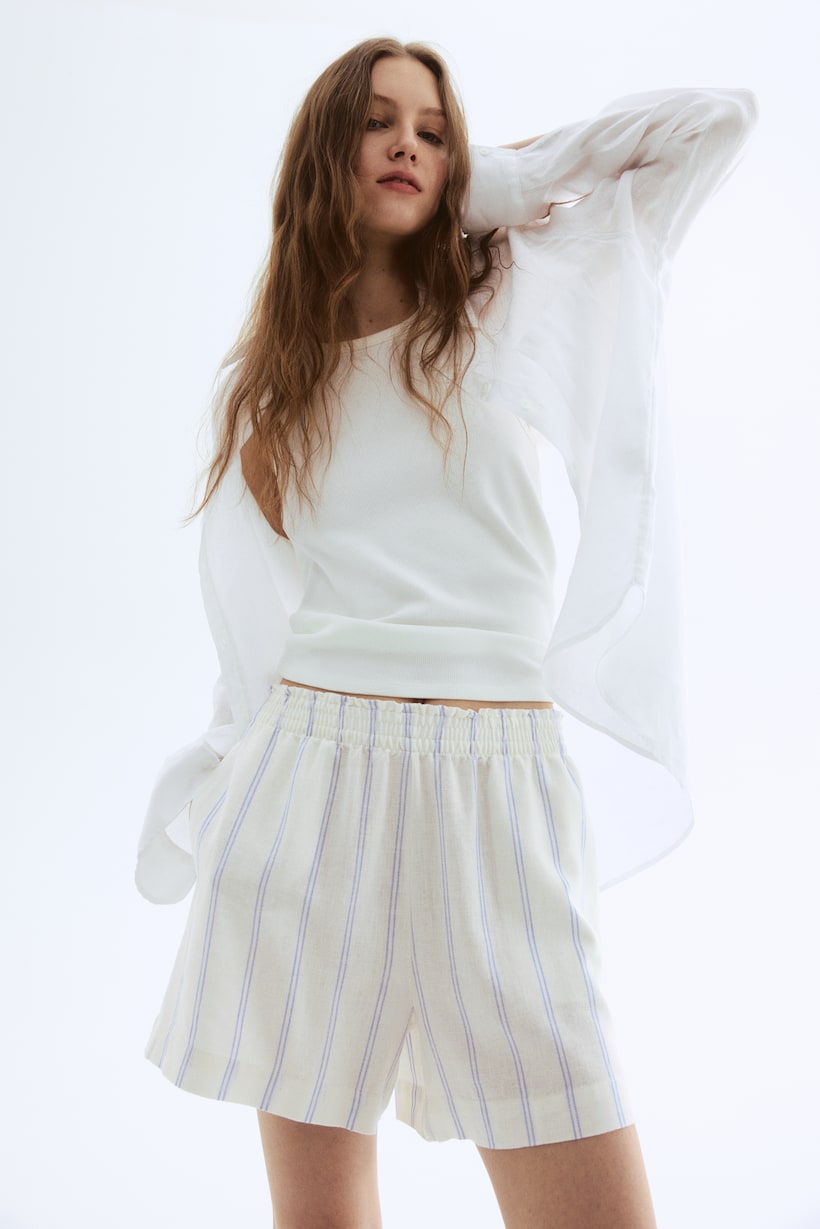 Completo Donna Lino Bianco Estivo Casual Elegante