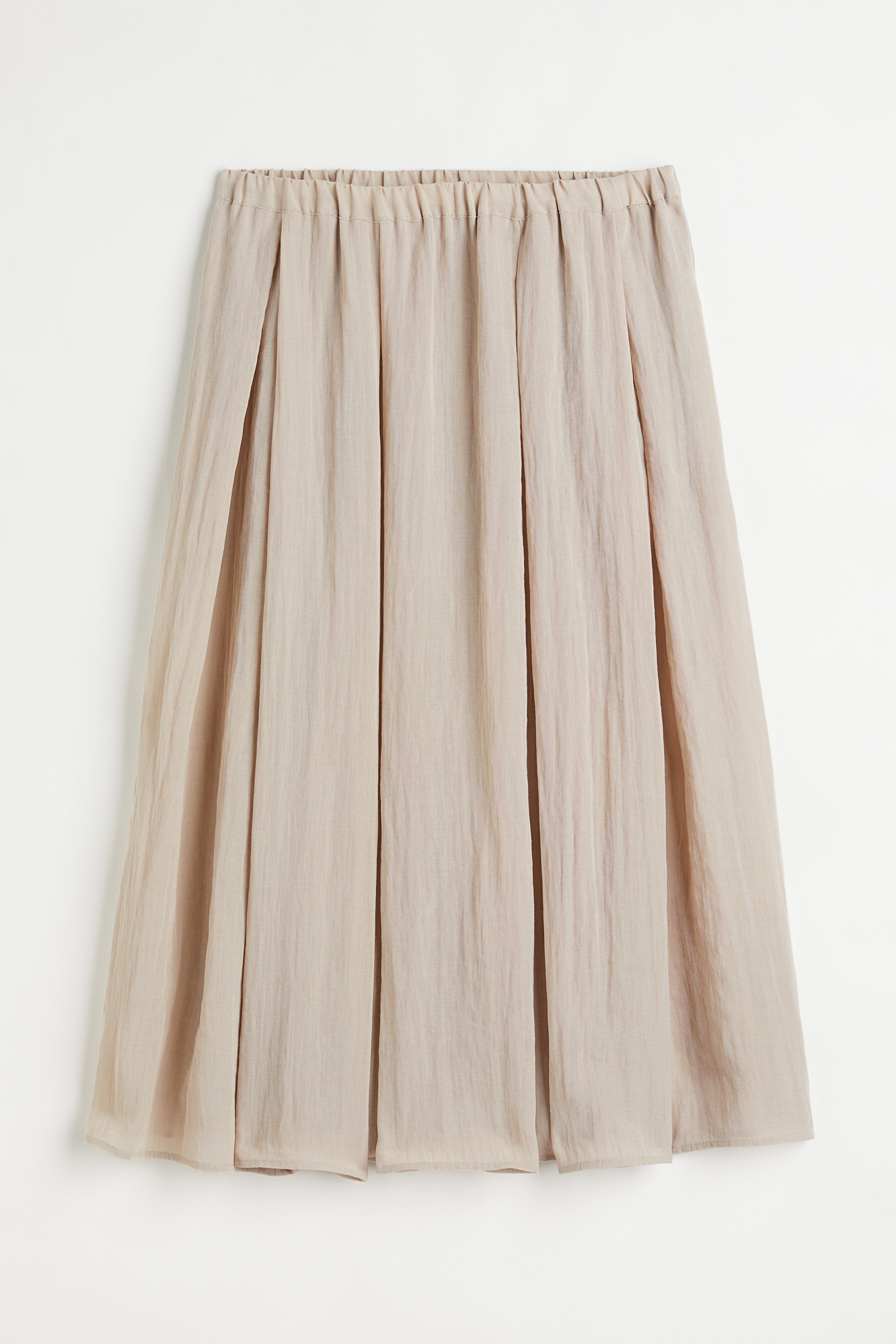 View larger image: Wide twill skirt - Light beige - Ladies | H&M 1