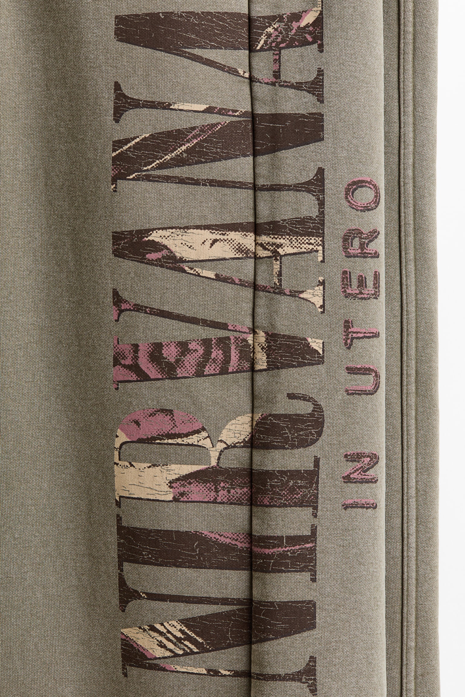 Мужские брюки H&M Relaxed-Fit Printed Sweatpants, цвет: Светлый хаки зелёный — фото 2