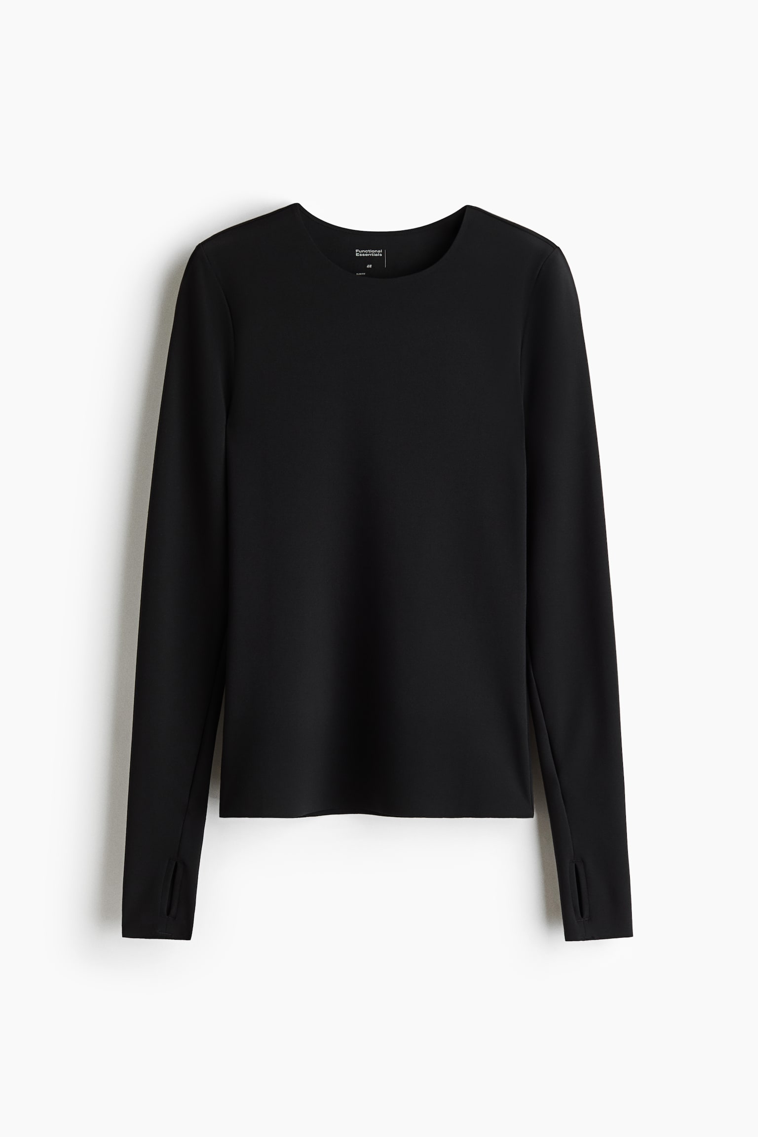 Женский топ H&M Soft Sculpting Long-Sleeved, цвет: Чёрный